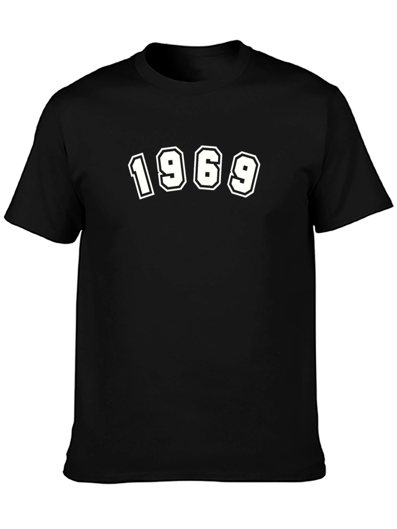 1969 Retro Graphic T-Shirt - Black Crew Neck Tee
