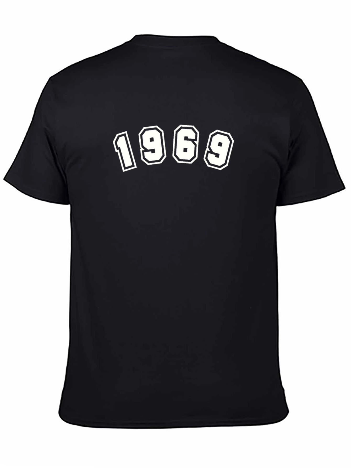 1969 Retro Graphic T-Shirt - Black Crew Neck Tee