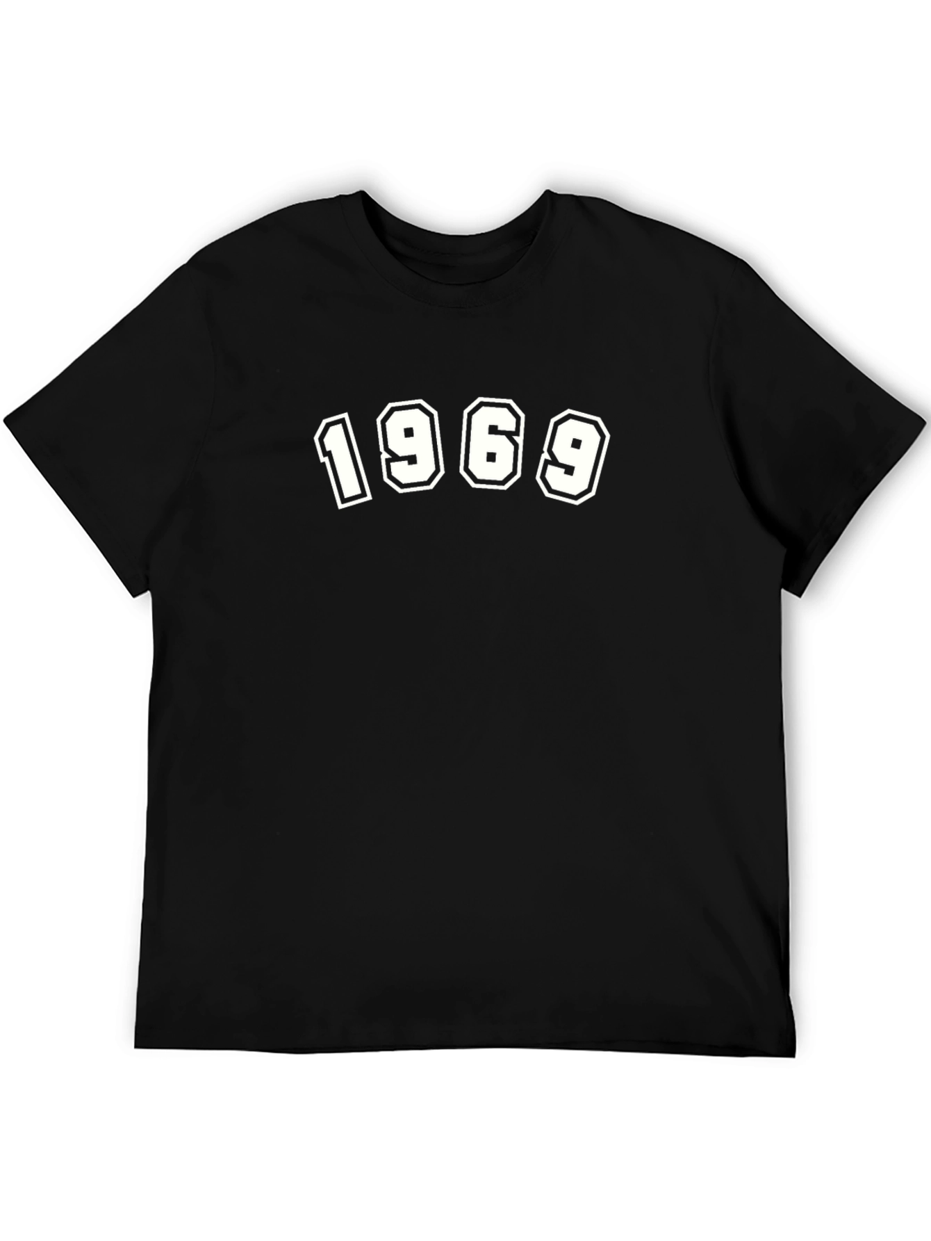 1969 Retro Graphic T-Shirt - Black Crew Neck Tee