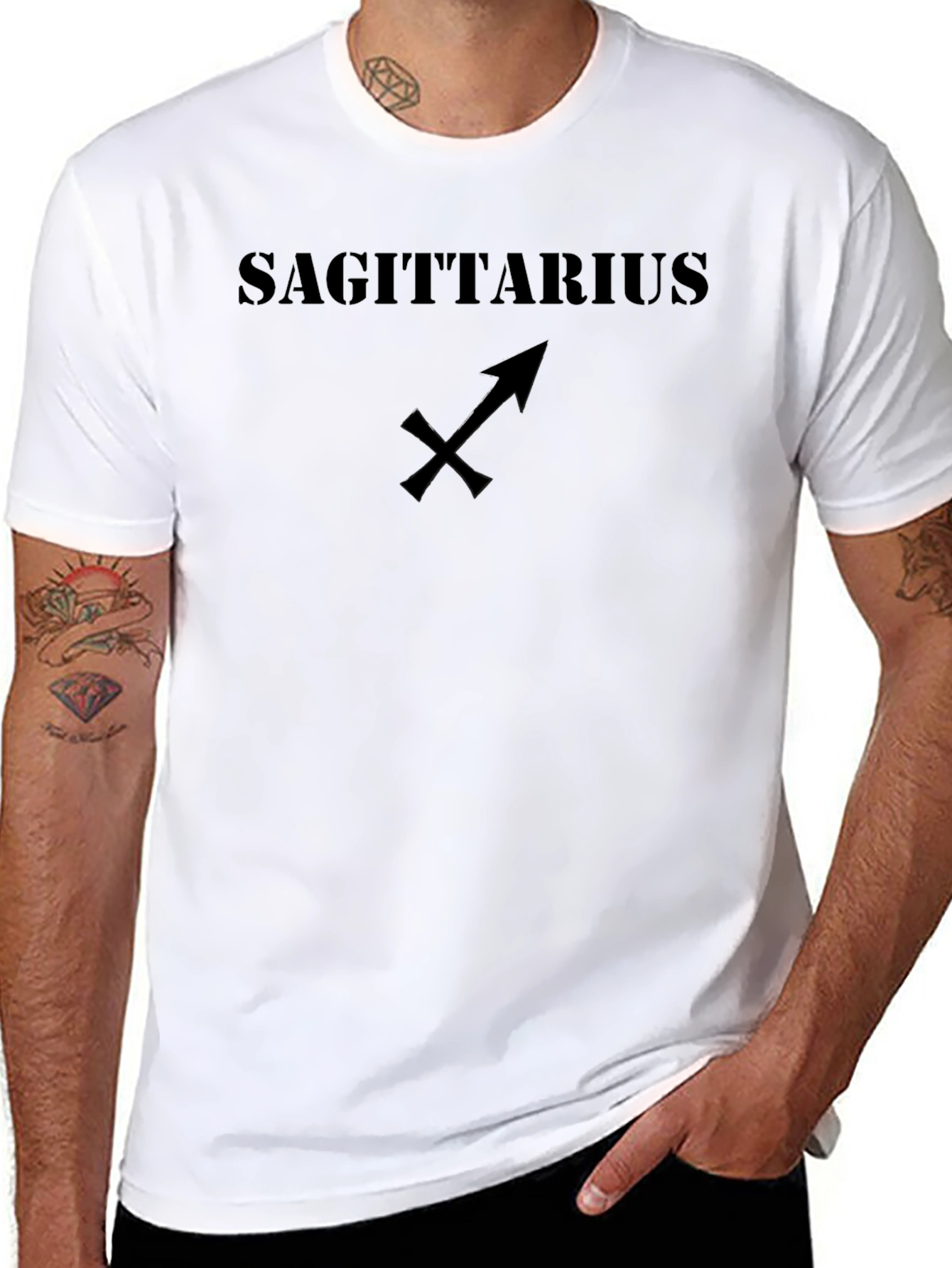 Sagittarius Zodiac Black T-Shirt