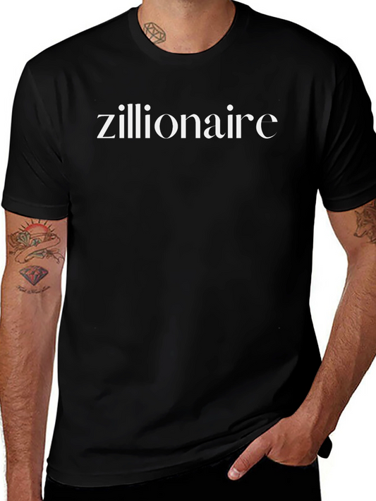 Zillionaire Graphic Tee - Classic Black Cotton T-Shirt