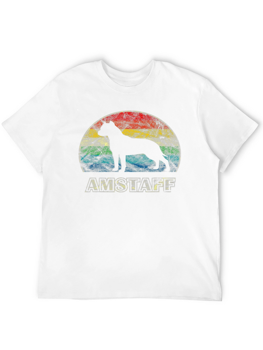 Amstaff Dog Silhouette T-Shirt
