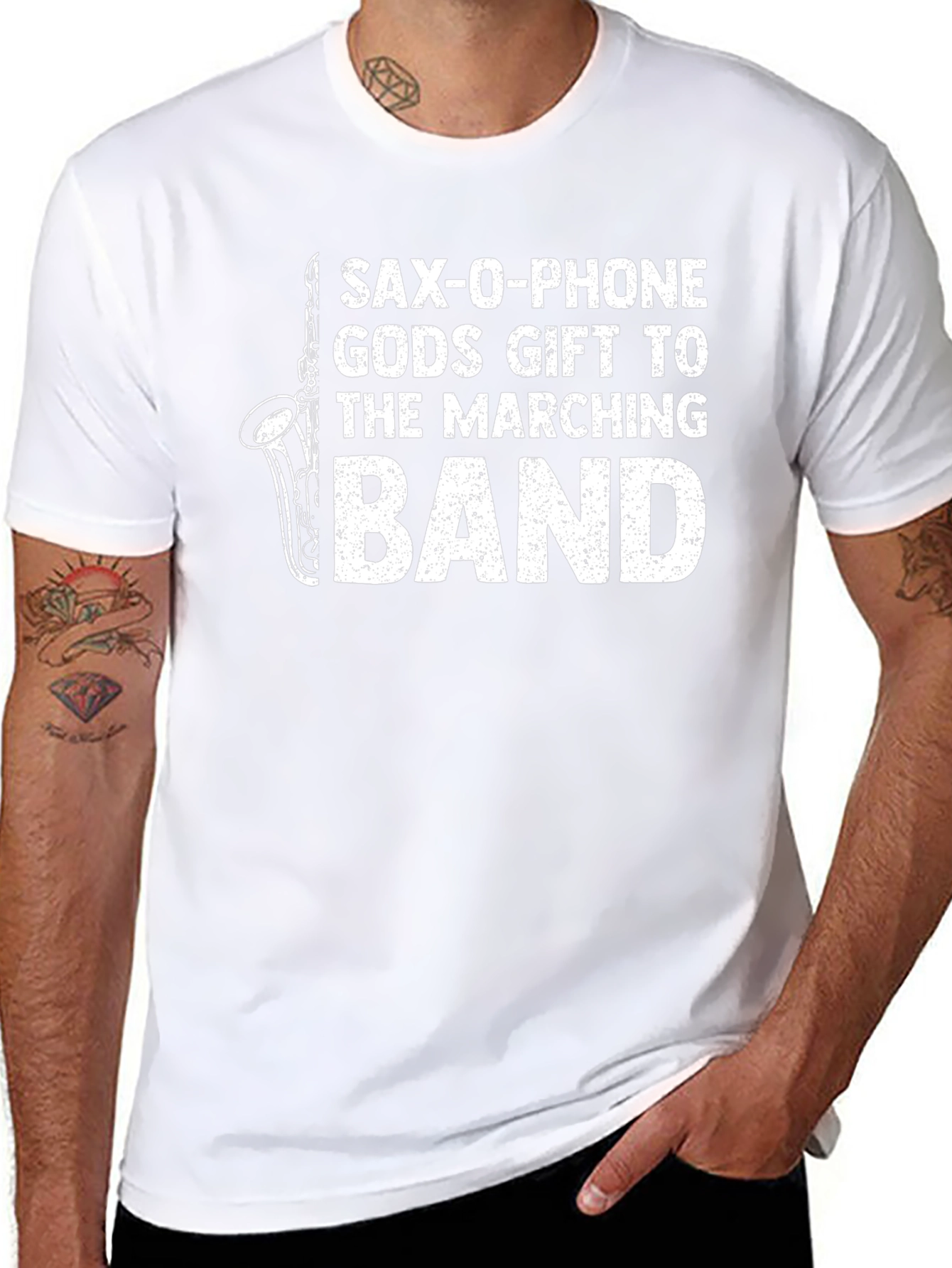 Saxophone Marching Band Graphic T-Shirt