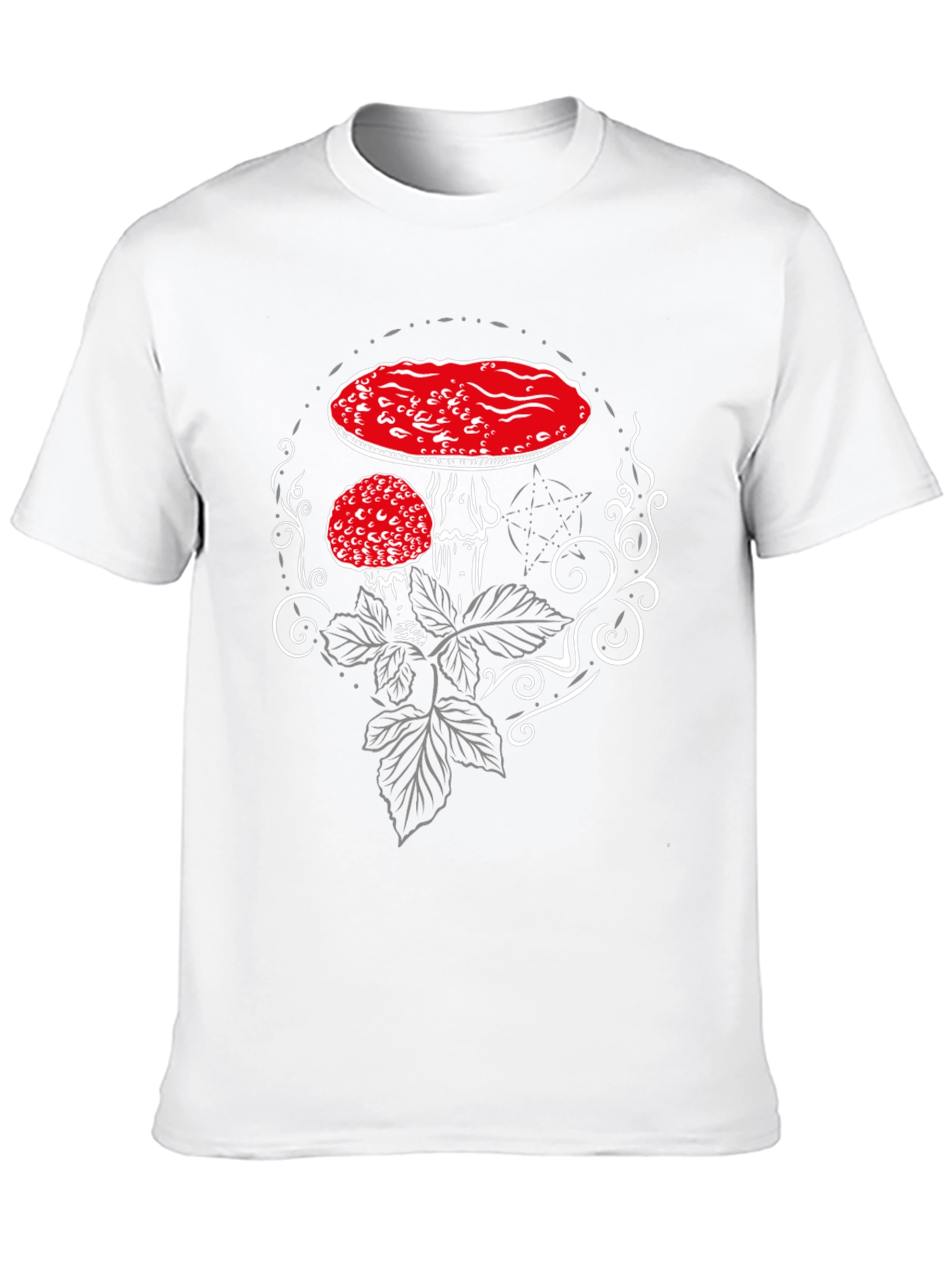 Amanita Mushroom Graphic Tee - Black Cotton Blend