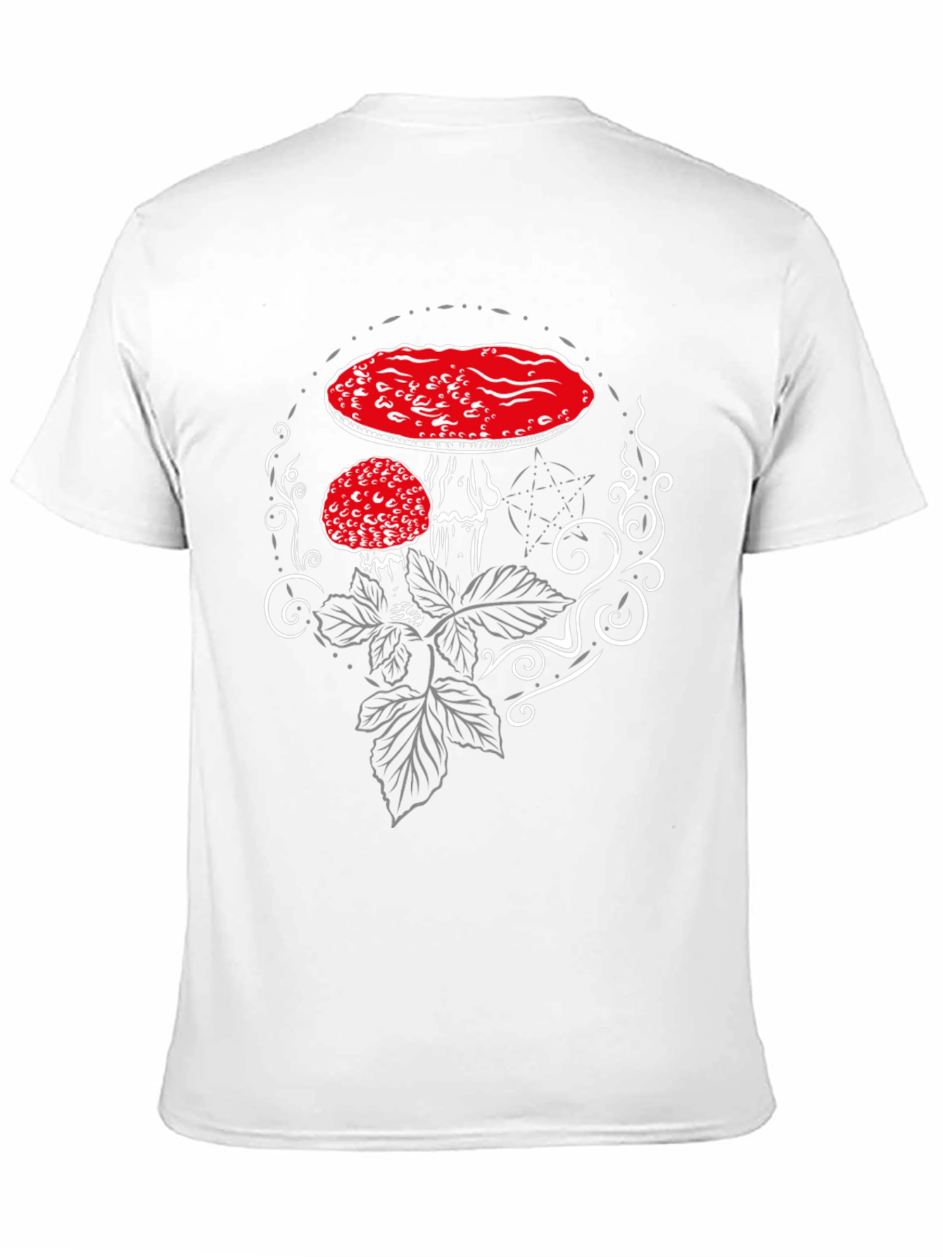 Amanita Mushroom Graphic Tee - Black Cotton Blend