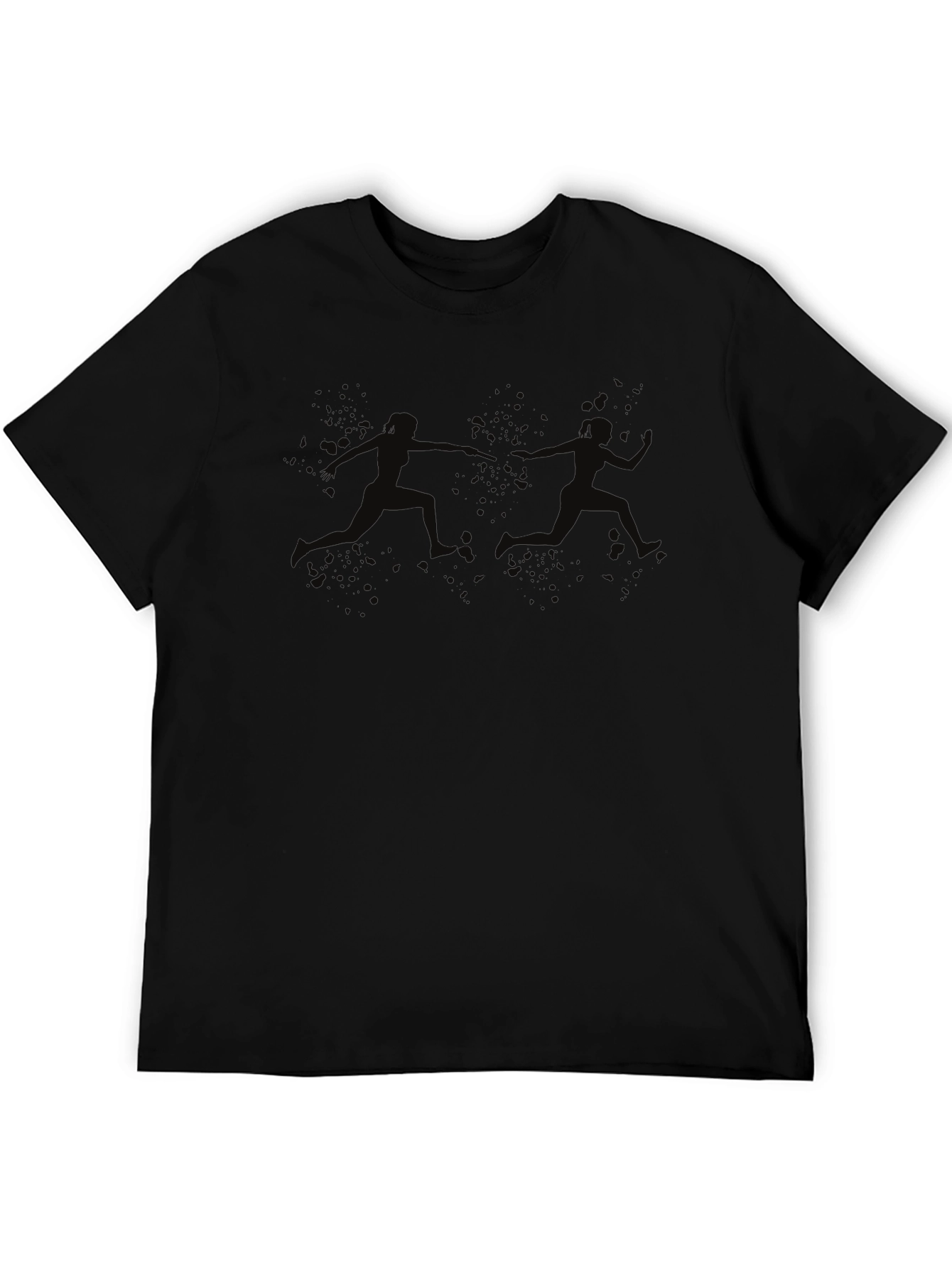Black T-Shirt with Relay Runners Design
