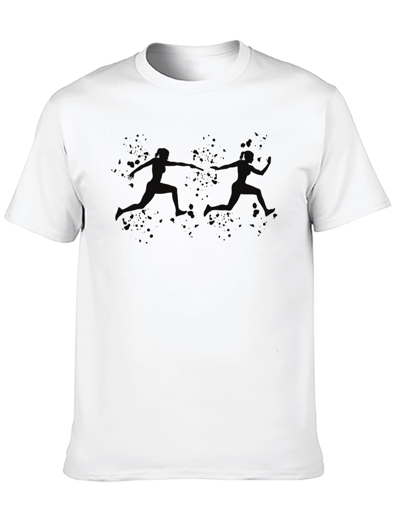 Black T-Shirt with Relay Runners Design