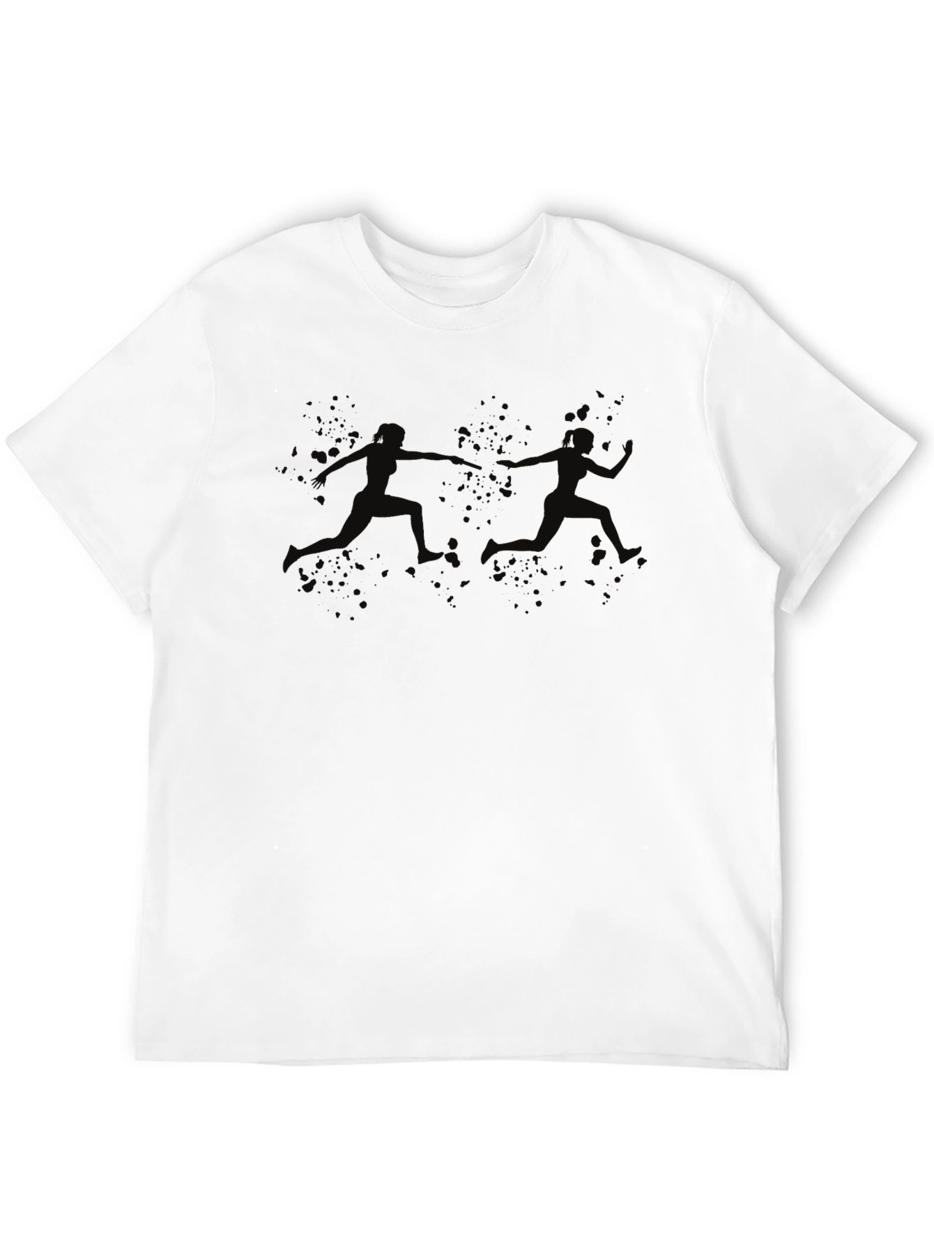 Black T-Shirt with Relay Runners Design