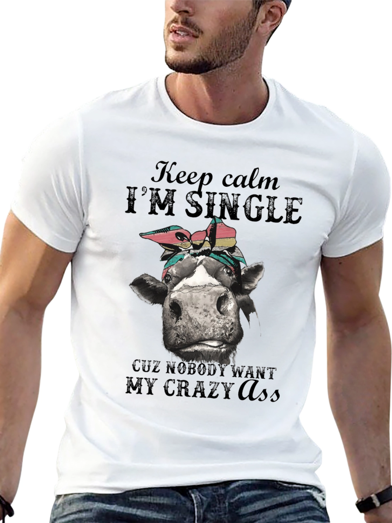 Single Cow Crazy T-Shirt