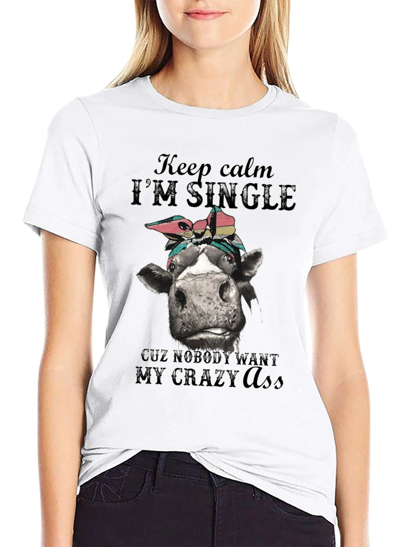 Single Cow Crazy T-Shirt