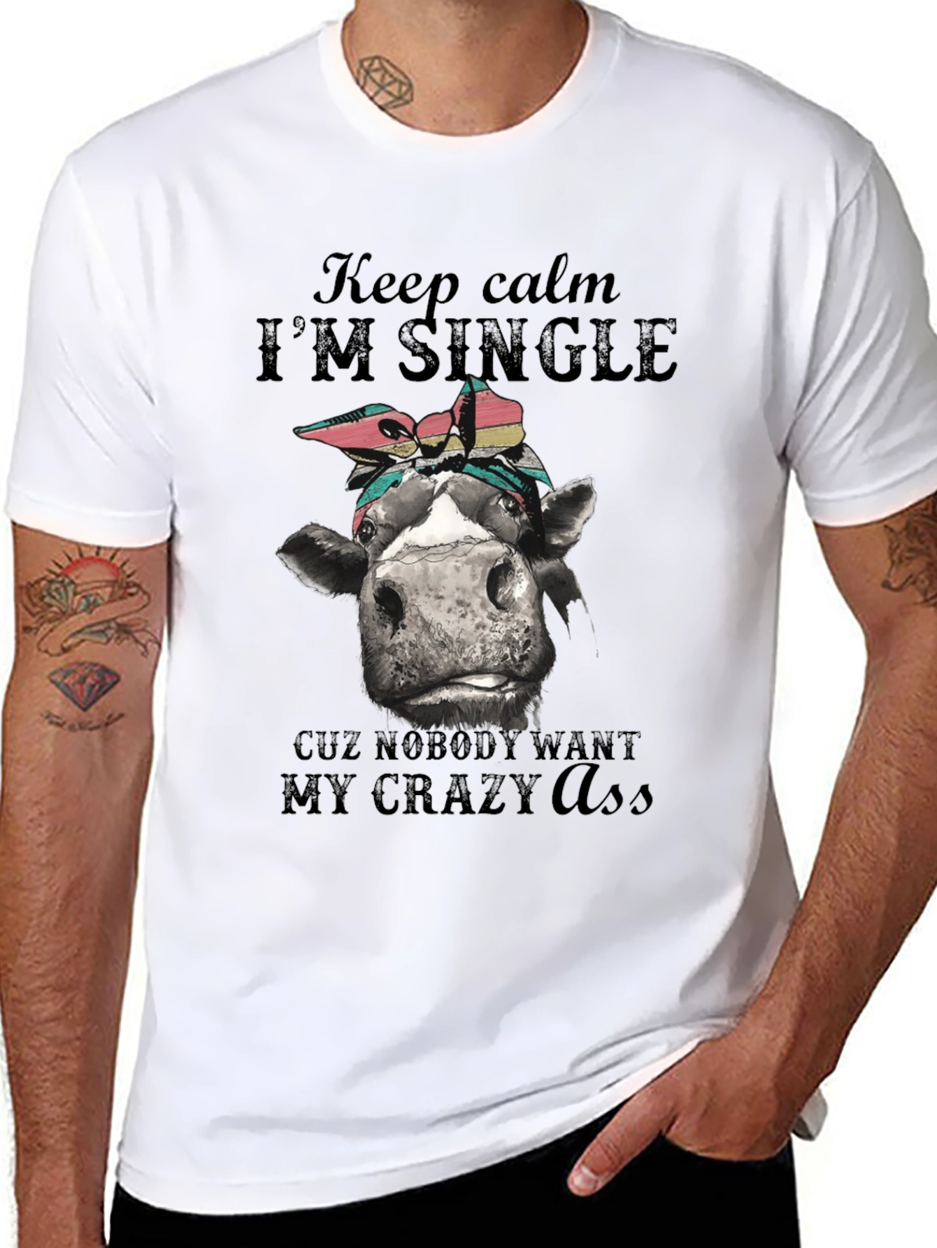 Single Cow Crazy T-Shirt