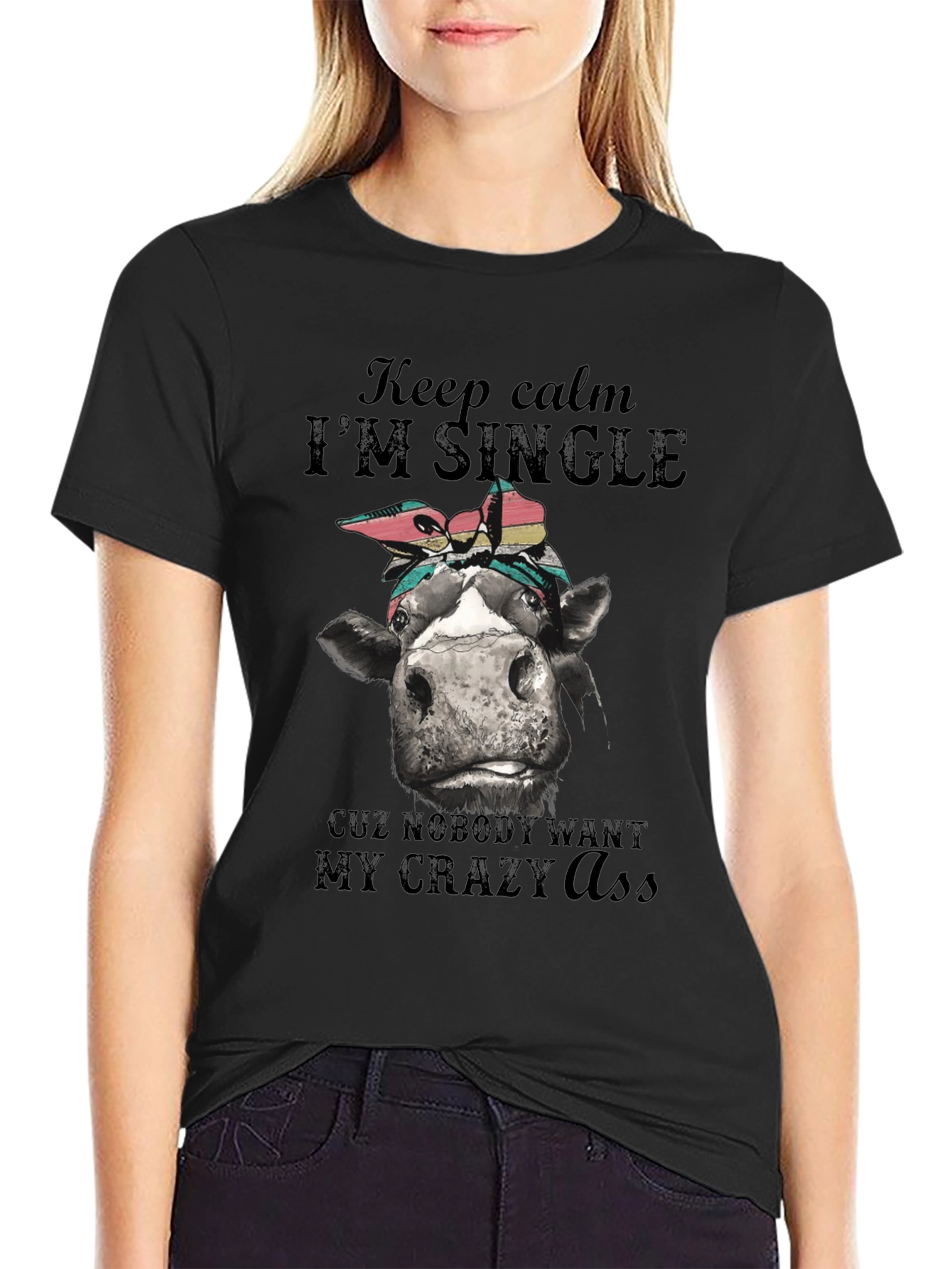 Single Cow Crazy T-Shirt