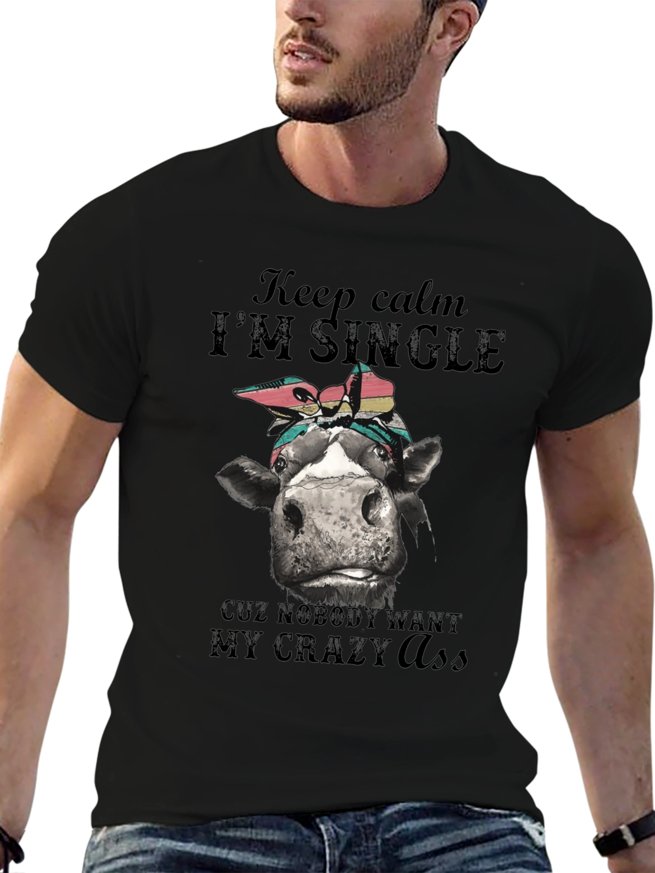 Single Cow Crazy T-Shirt