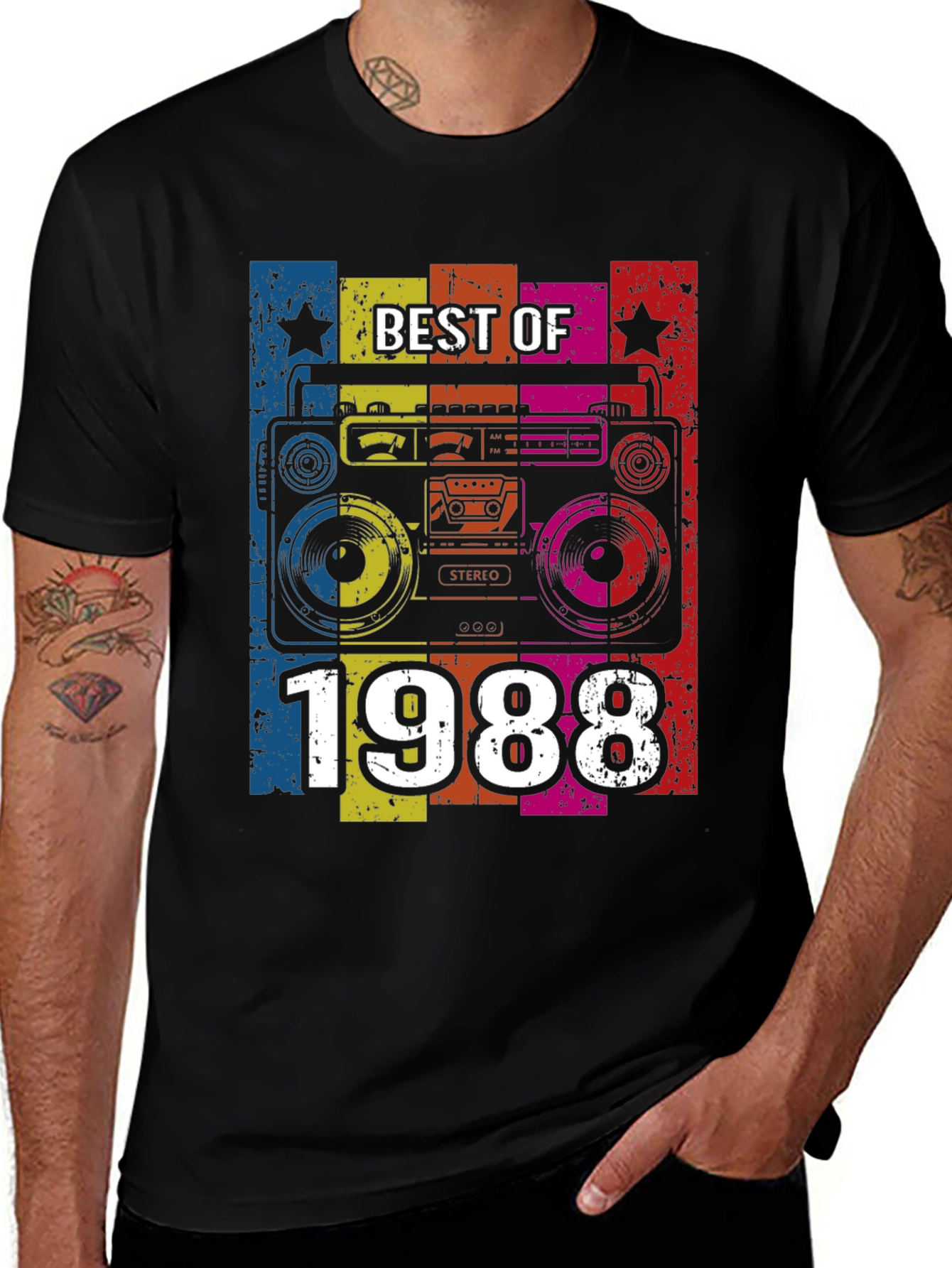 Best of 1988 Retro Boombox Graphic T-Shirt