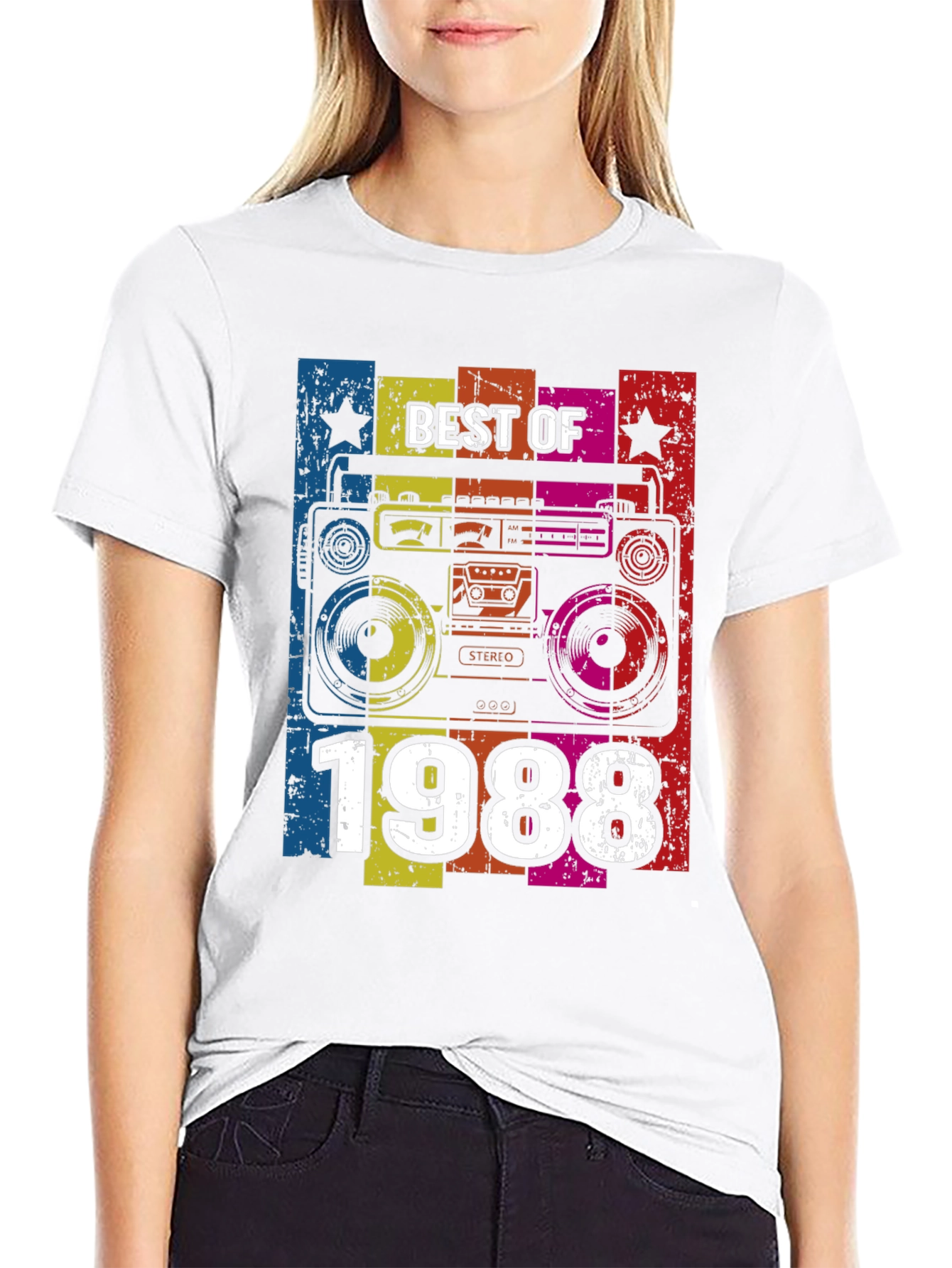Best of 1988 Retro Boombox Graphic T-Shirt