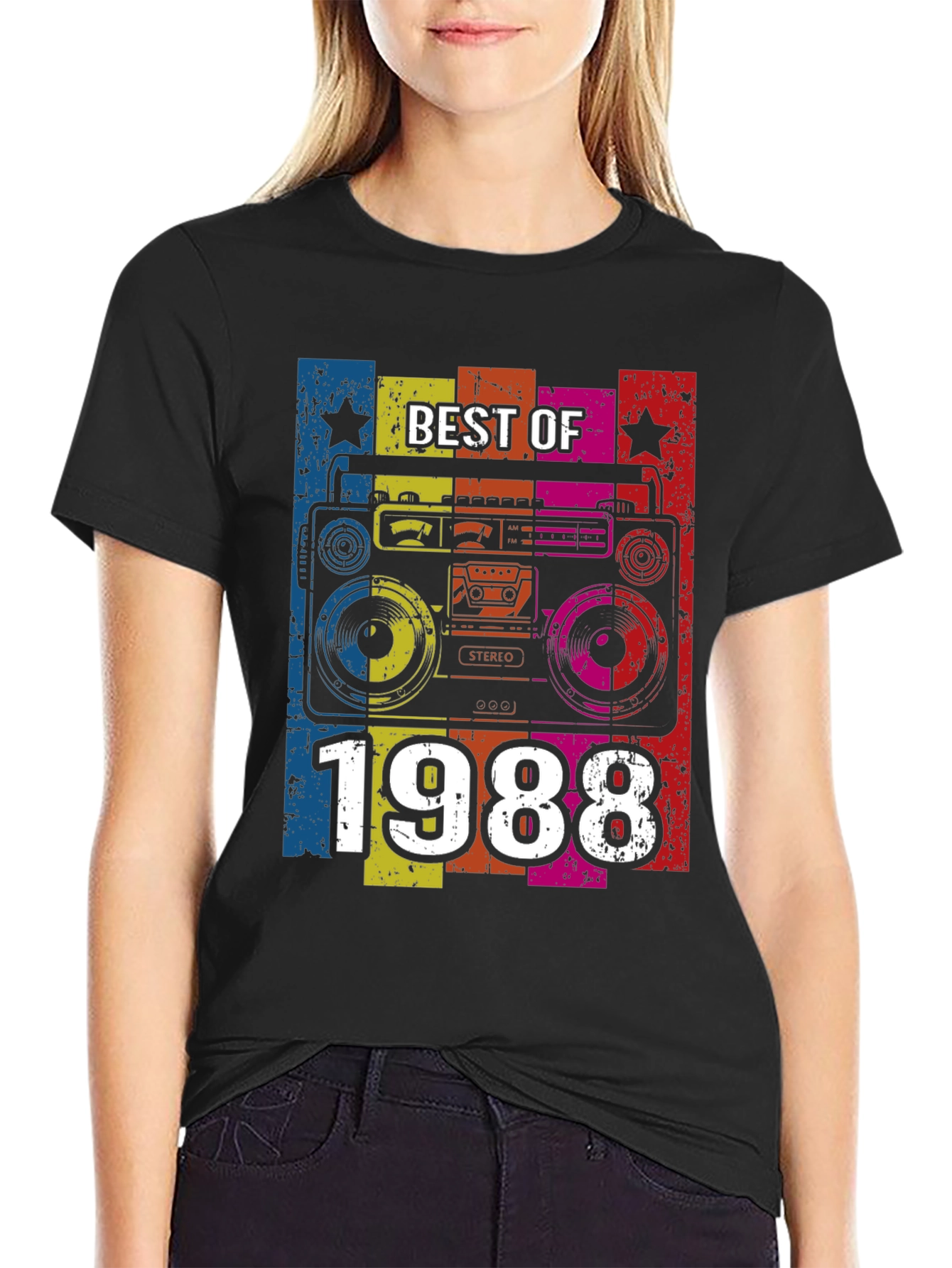 Best of 1988 Retro Boombox Graphic T-Shirt