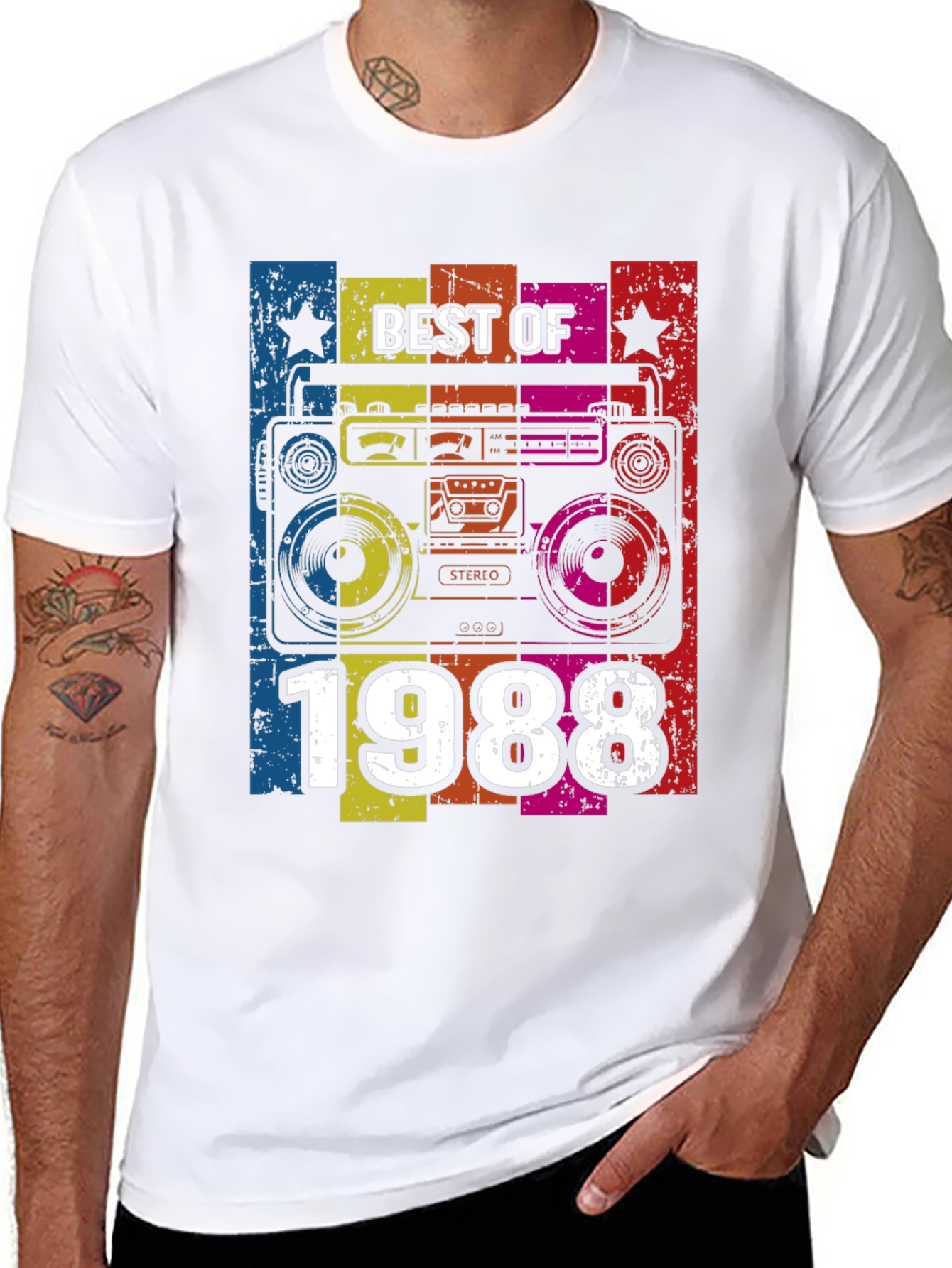 Best of 1988 Retro Boombox Graphic T-Shirt