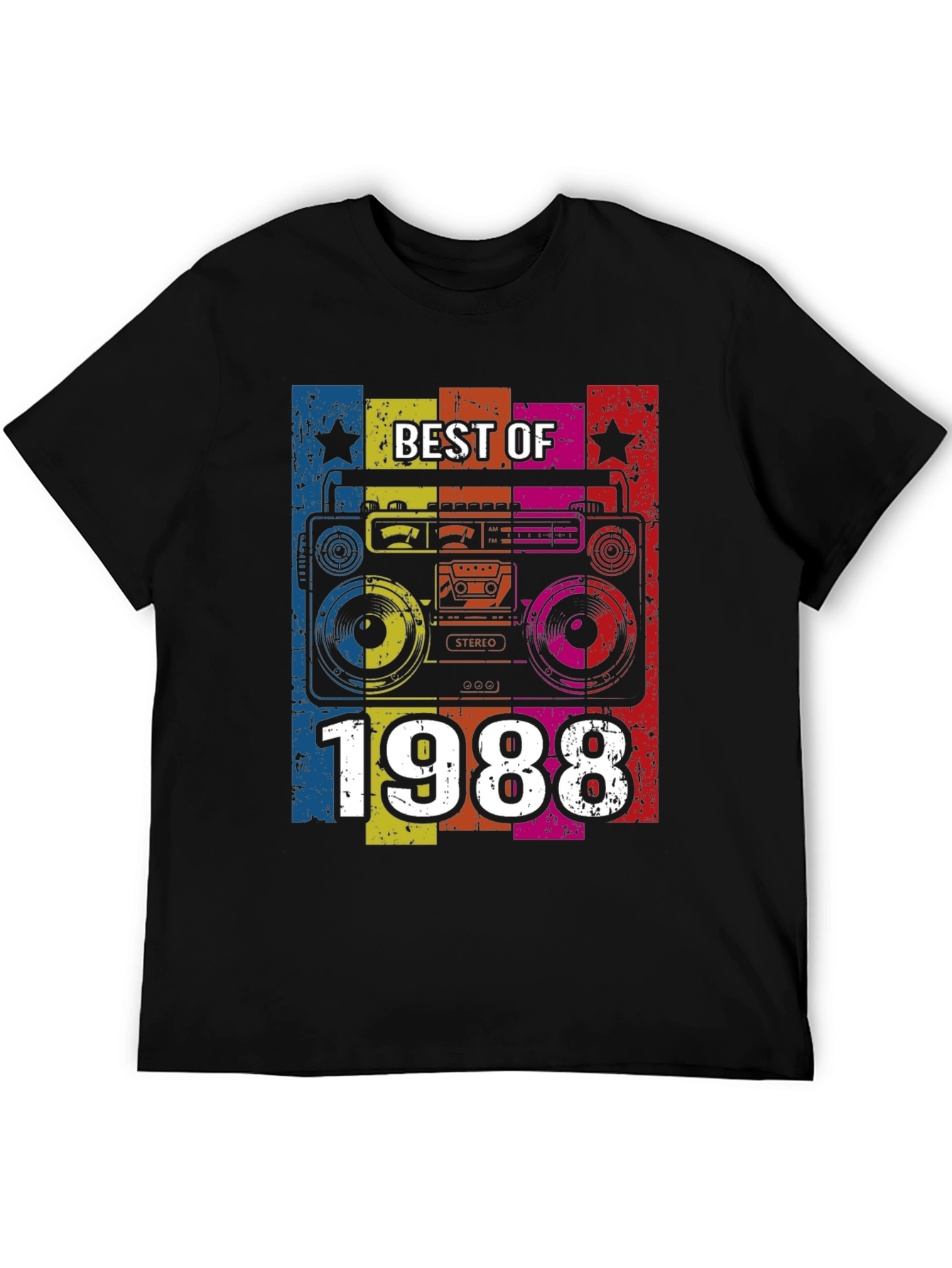 Best of 1988 Retro Boombox Graphic T-Shirt