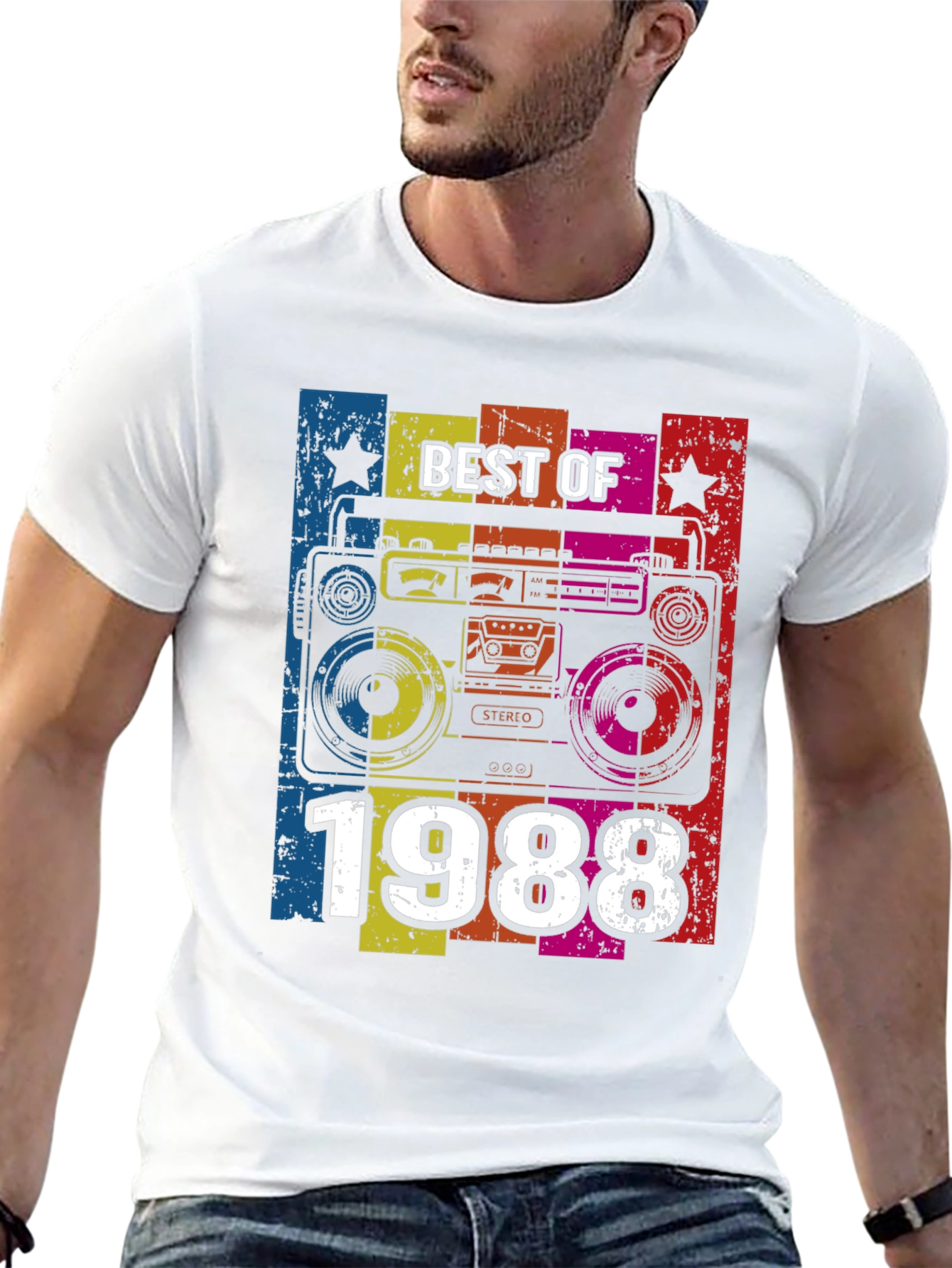 Best of 1988 Retro Boombox Graphic T-Shirt
