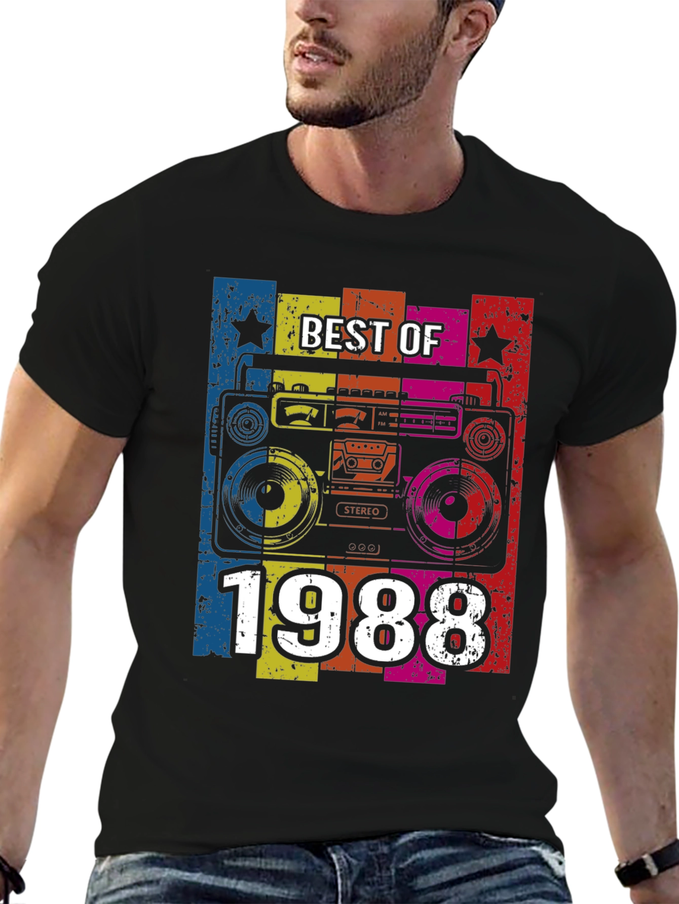 Best of 1988 Retro Boombox Graphic T-Shirt