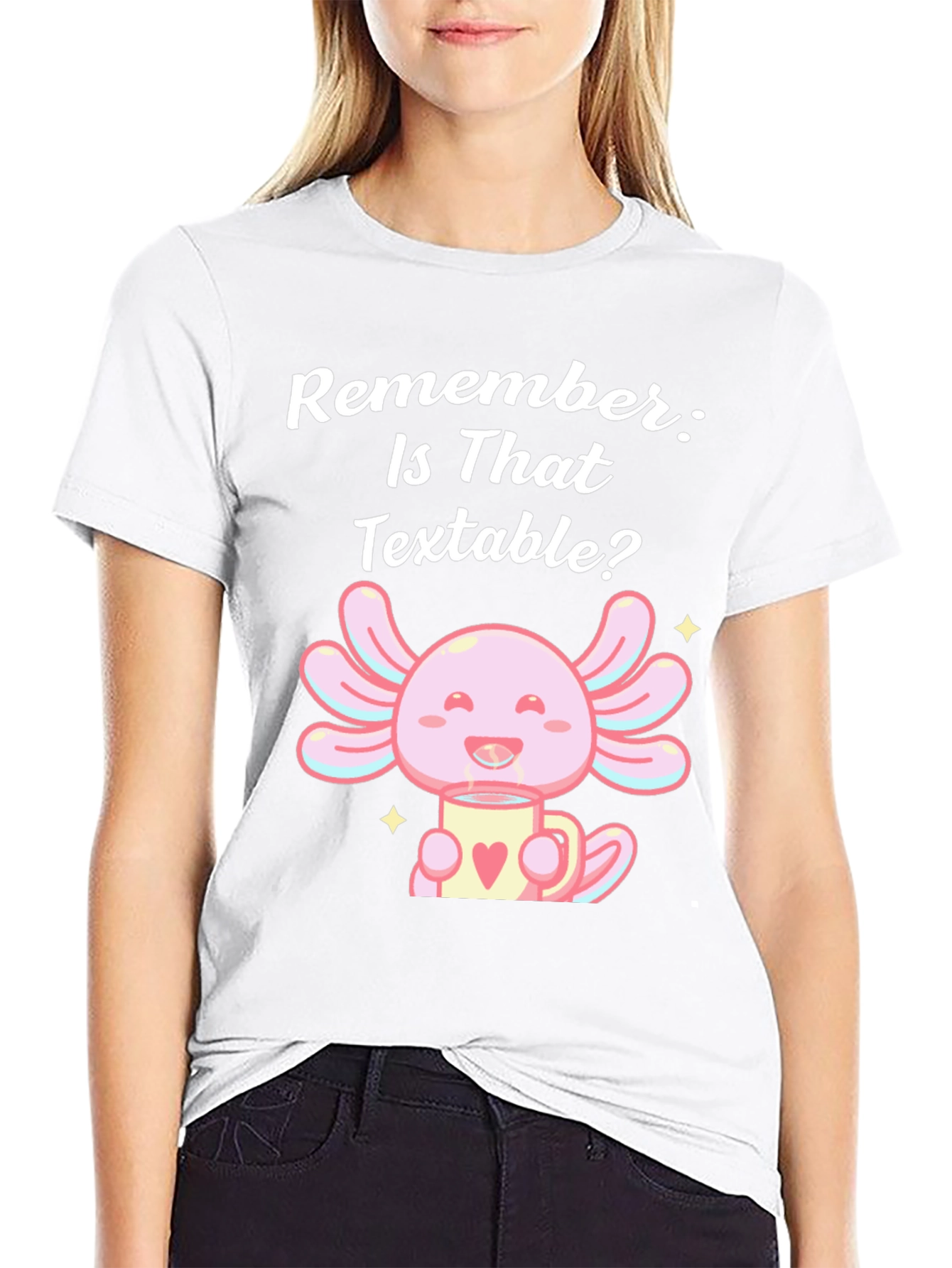 Textable Axolotl T-Shirt - Cute & Comfortable