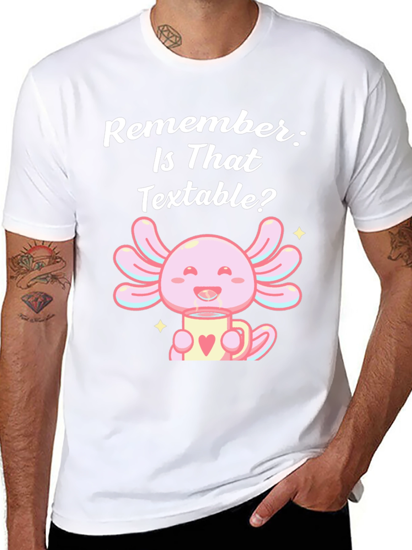Textable Axolotl T-Shirt - Cute & Comfortable