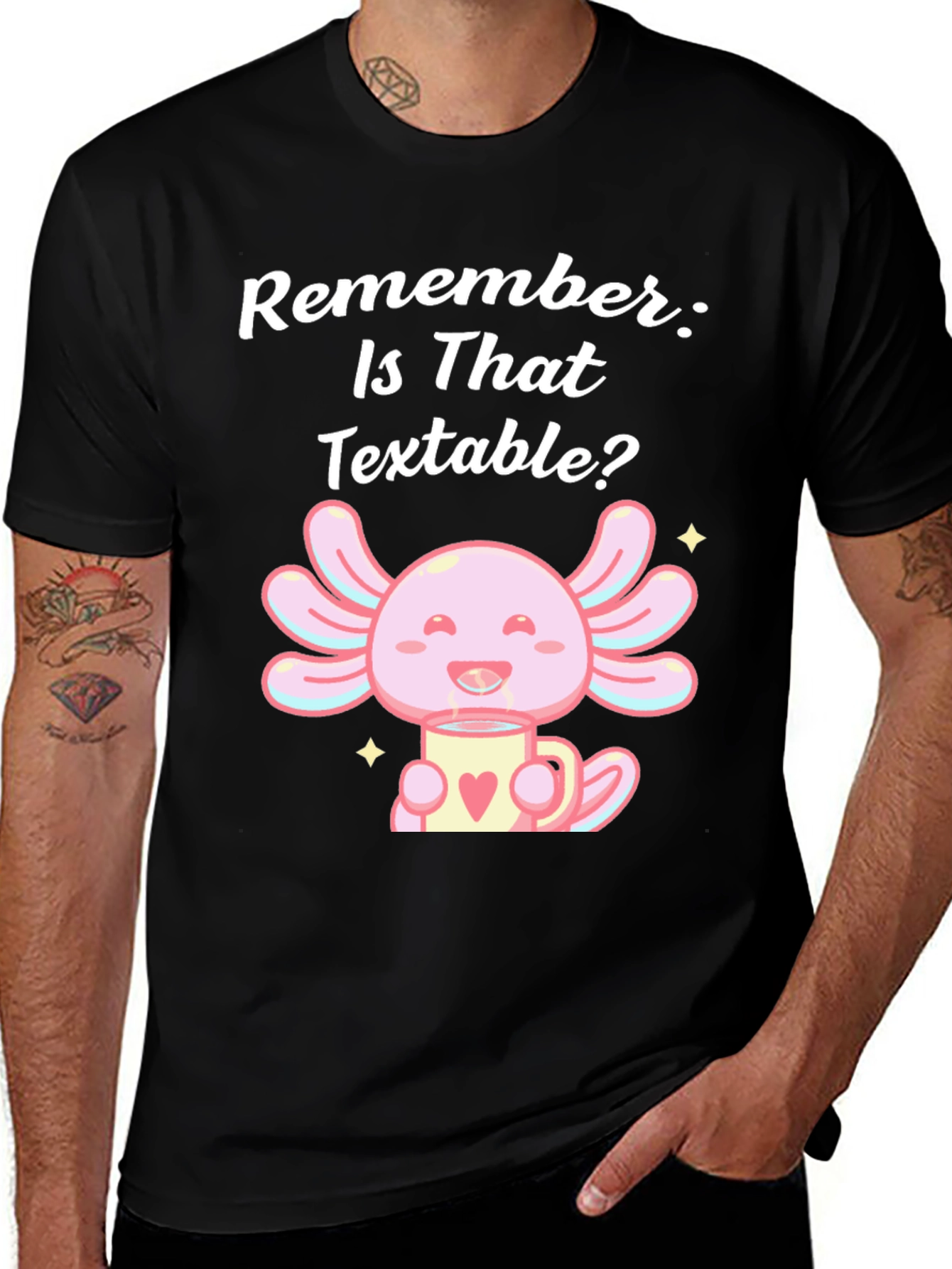 Textable Axolotl T-Shirt - Cute & Comfortable