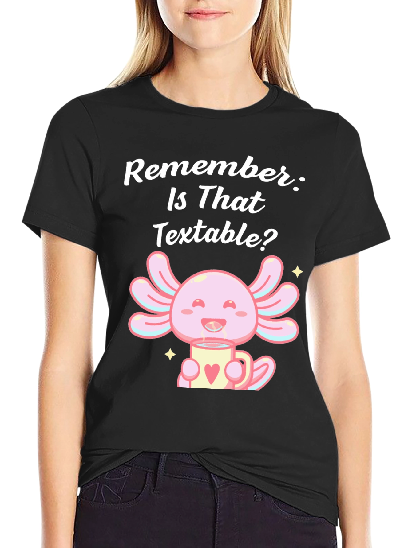 Textable Axolotl T-Shirt - Cute & Comfortable