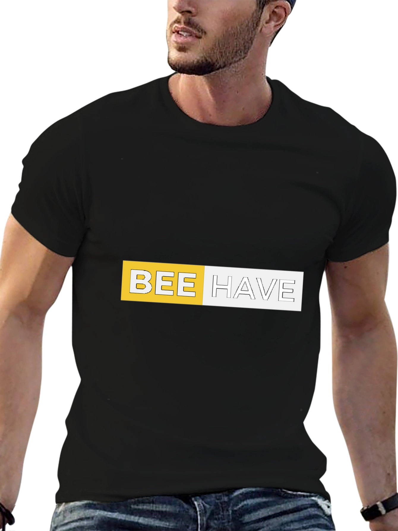 Bee Have Graphic Tee - Black Casual T-Shirt