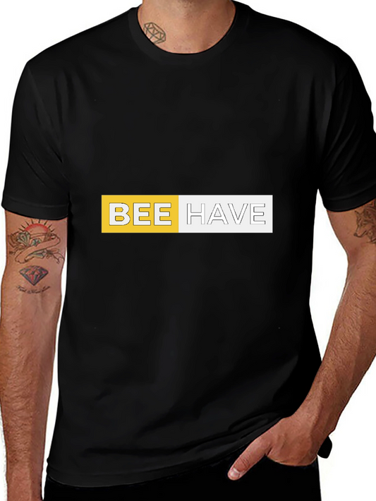 Bee Have Graphic Tee - Black Casual T-Shirt