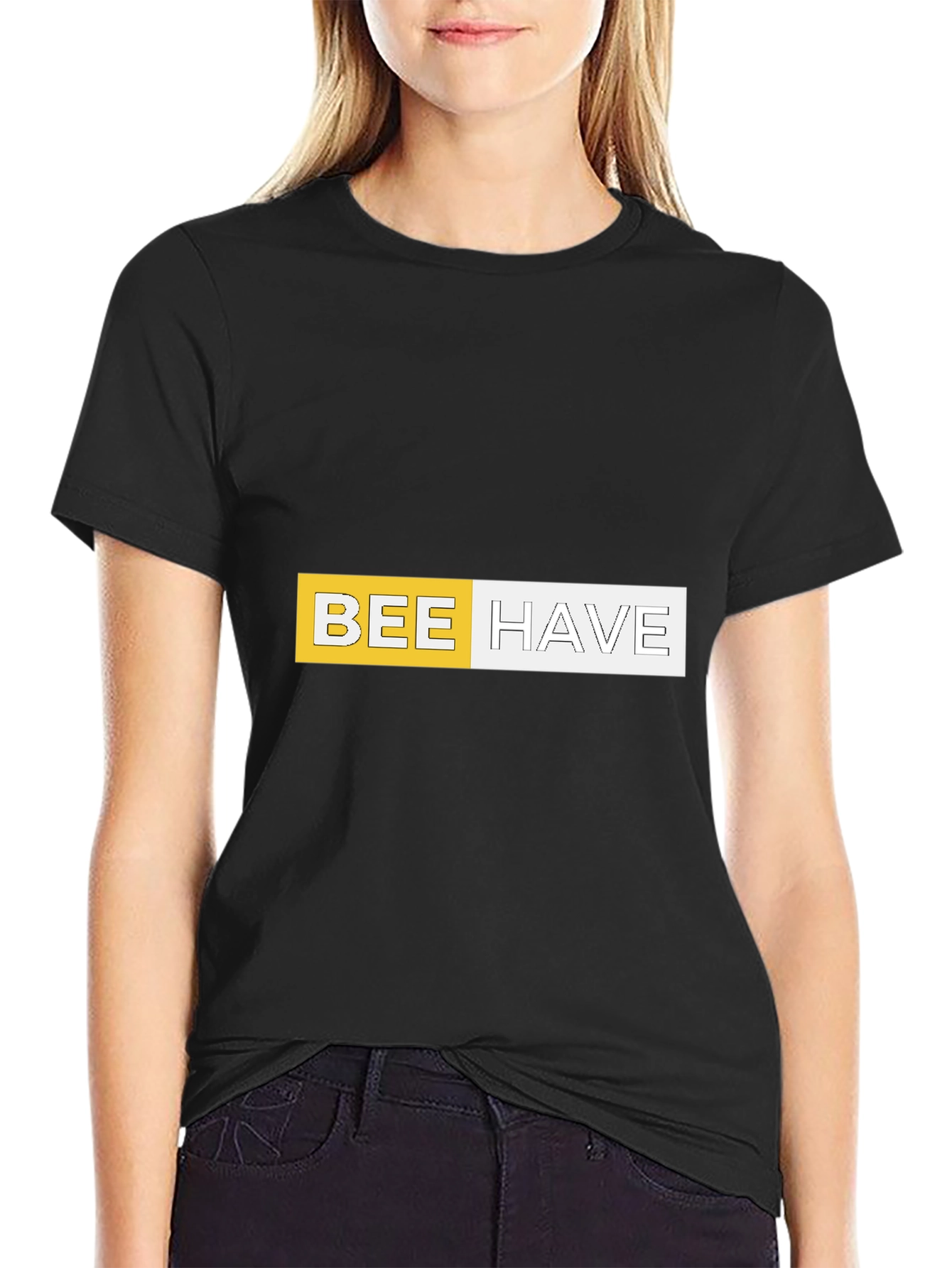 Bee Have Graphic Tee - Black Casual T-Shirt