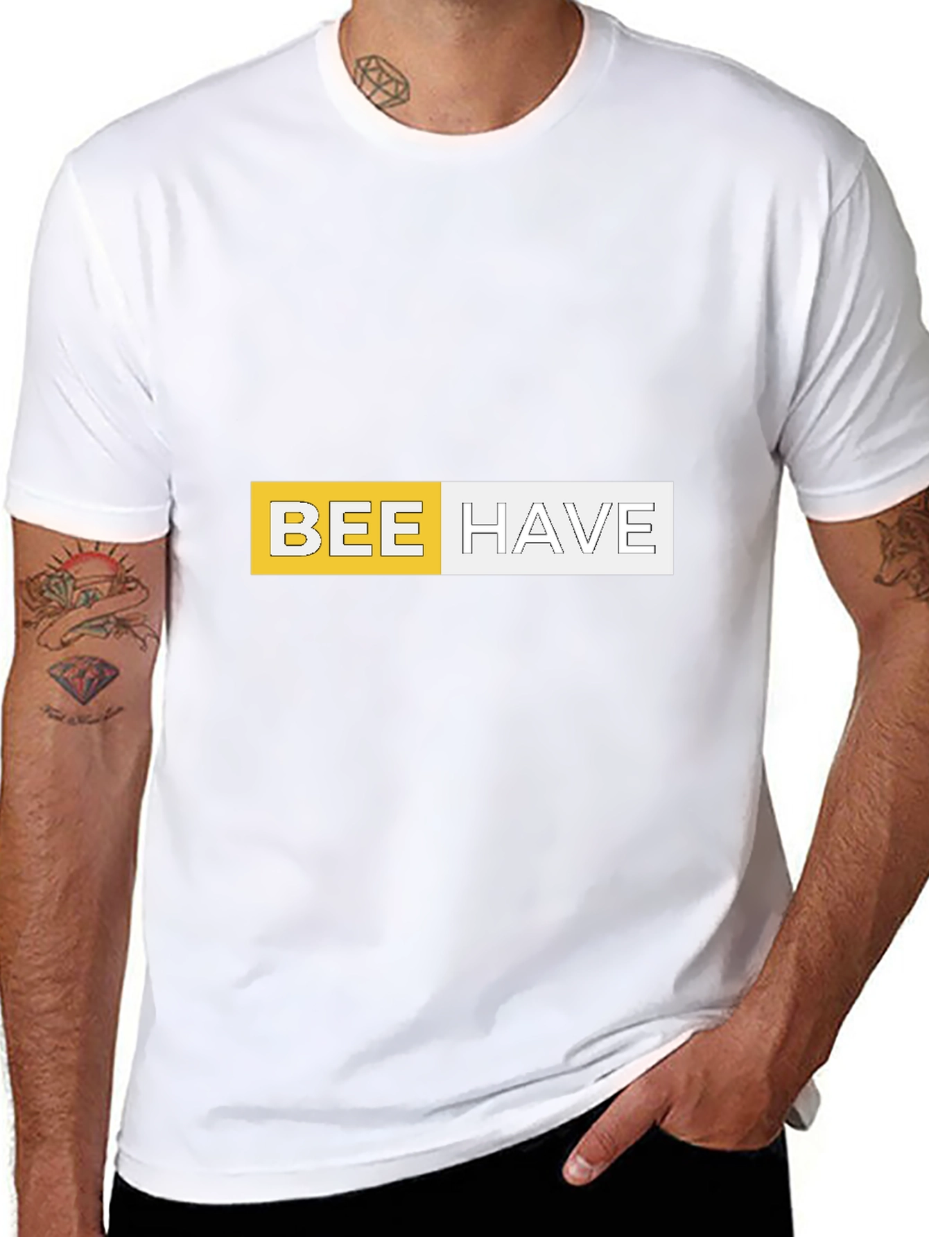 Bee Have Graphic Tee - Black Casual T-Shirt