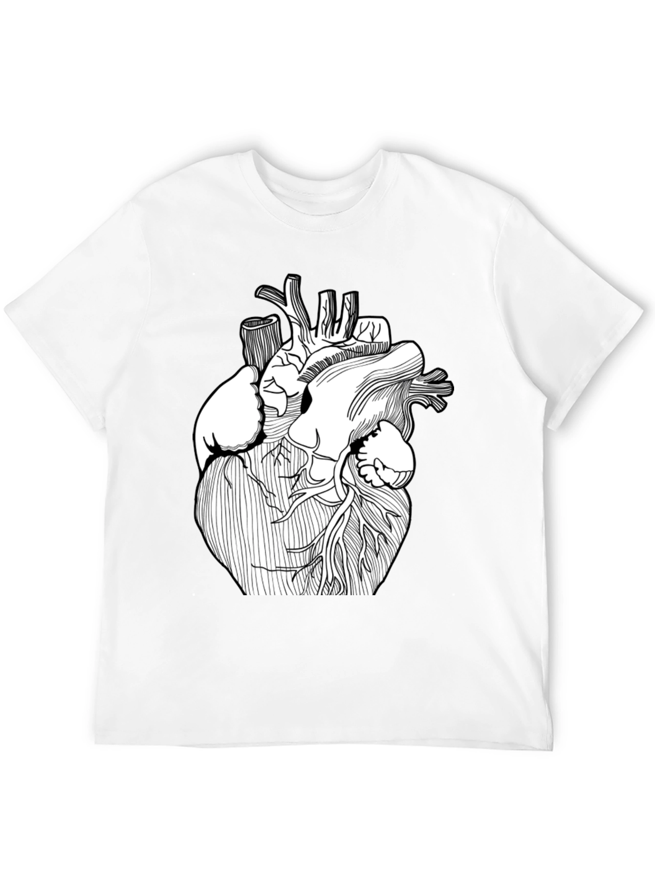 Anatomical Heart Graphic T-Shirt - Black