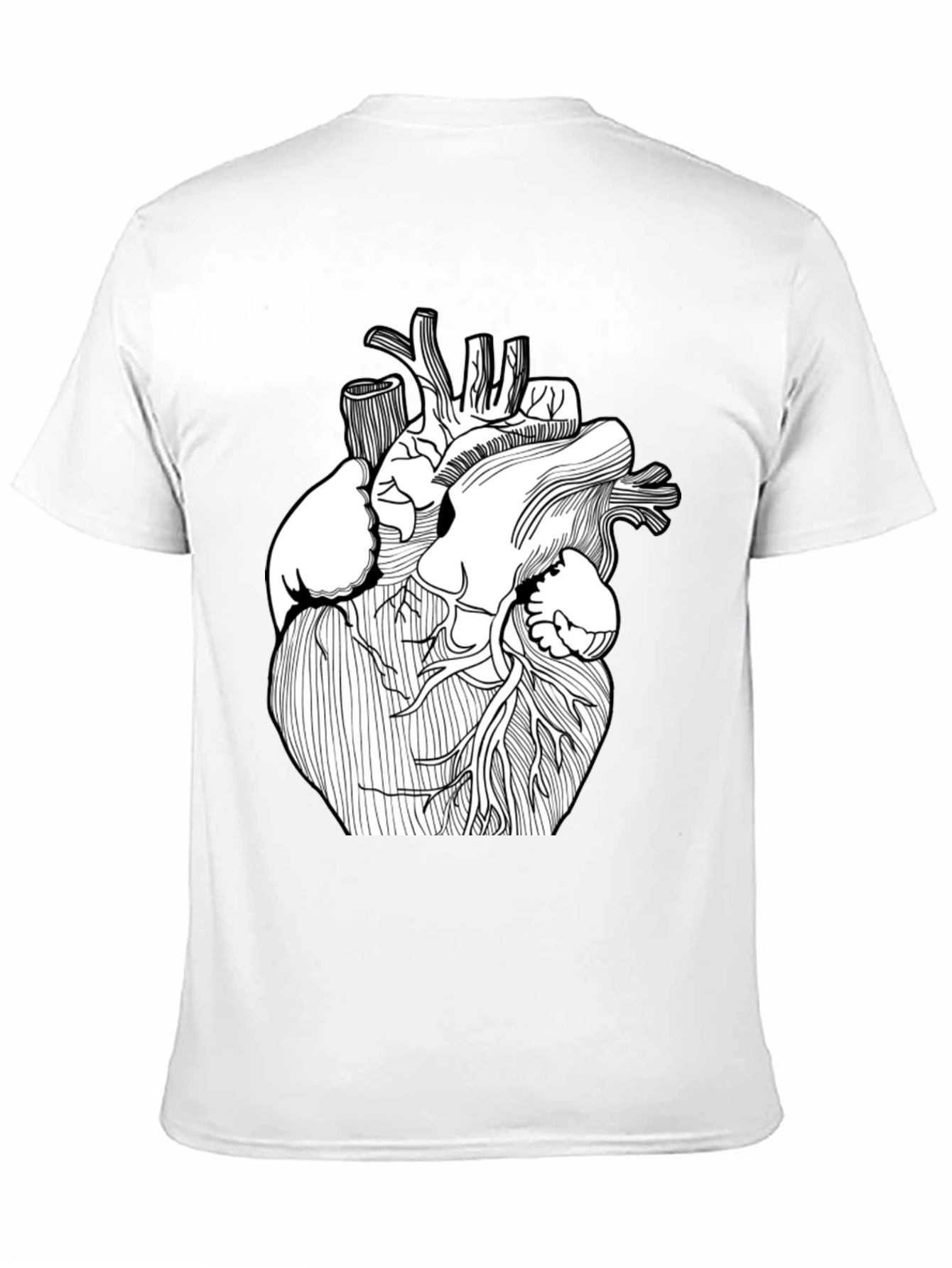 Anatomical Heart Graphic T-Shirt - Black