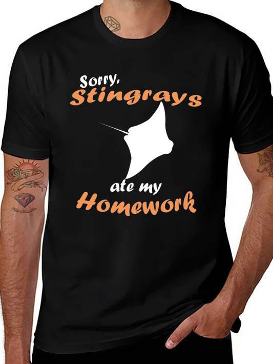 Stingray Ate My Homework Graphic T-Shirt