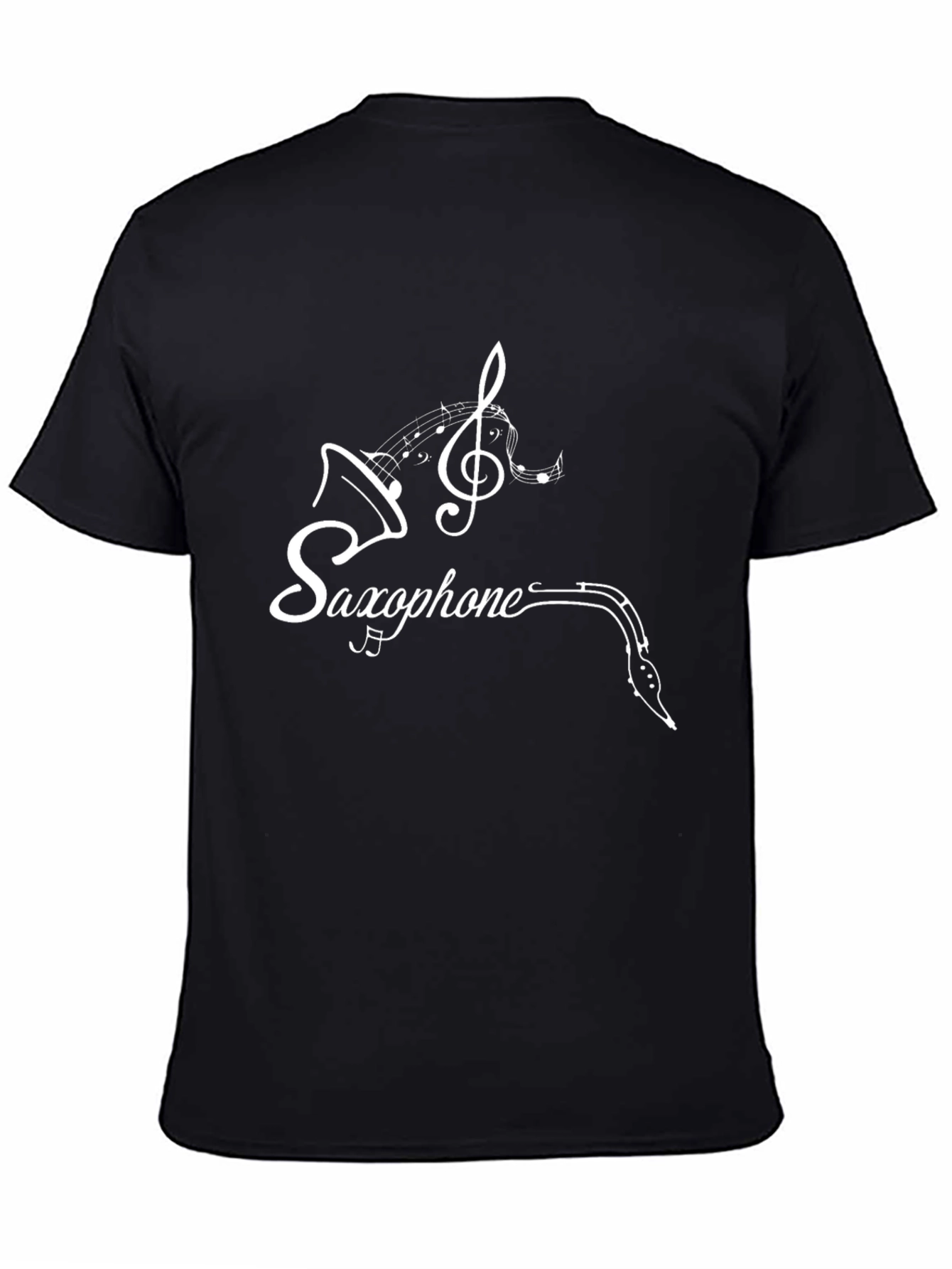 Saxophone Music Notes Graphic T-Shirt