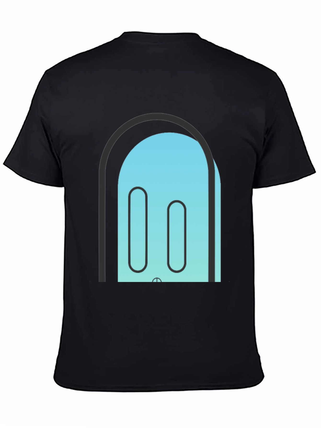 Abstract Portal T-Shirt - Black Cotton Blend