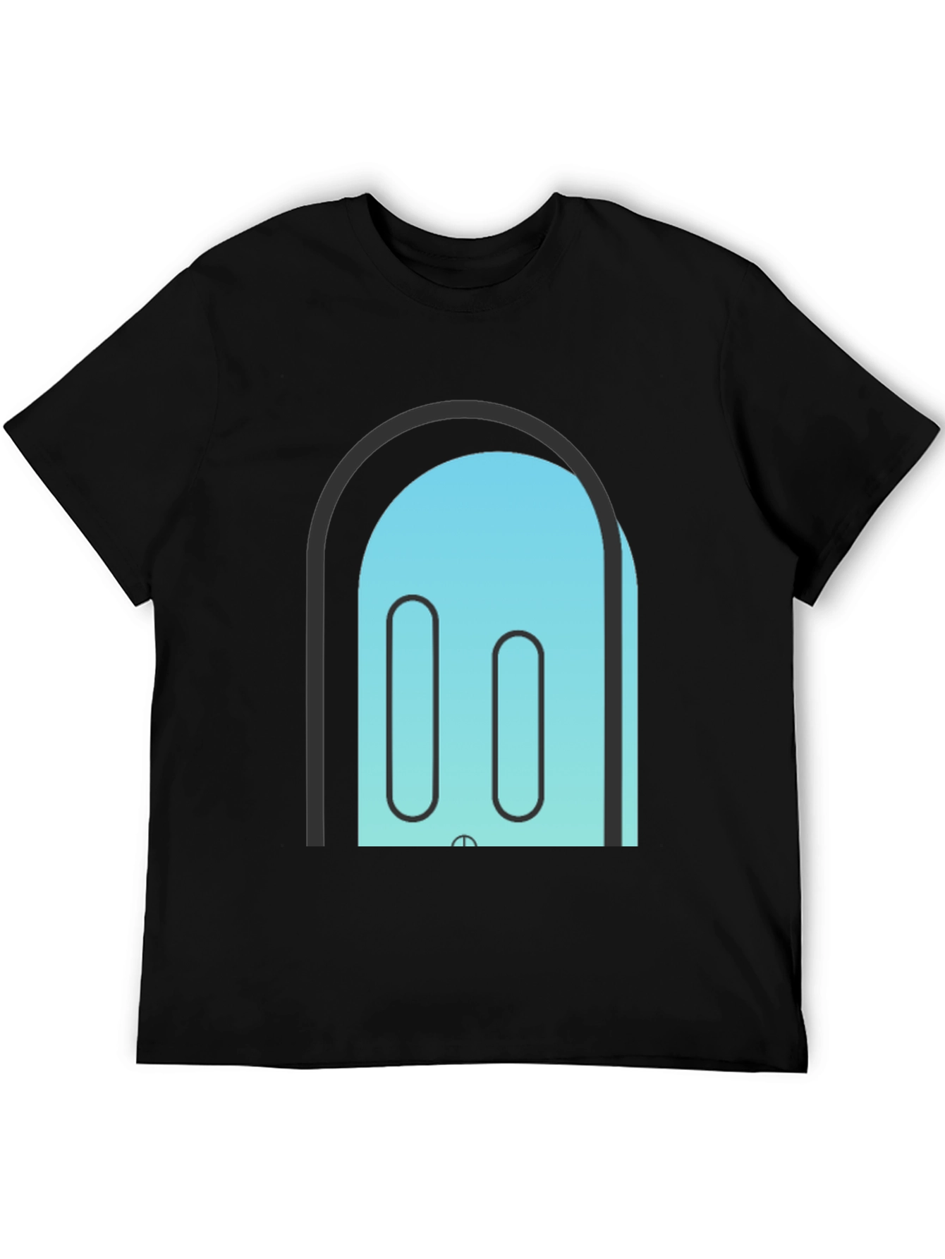 Abstract Portal T-Shirt - Black Cotton Blend