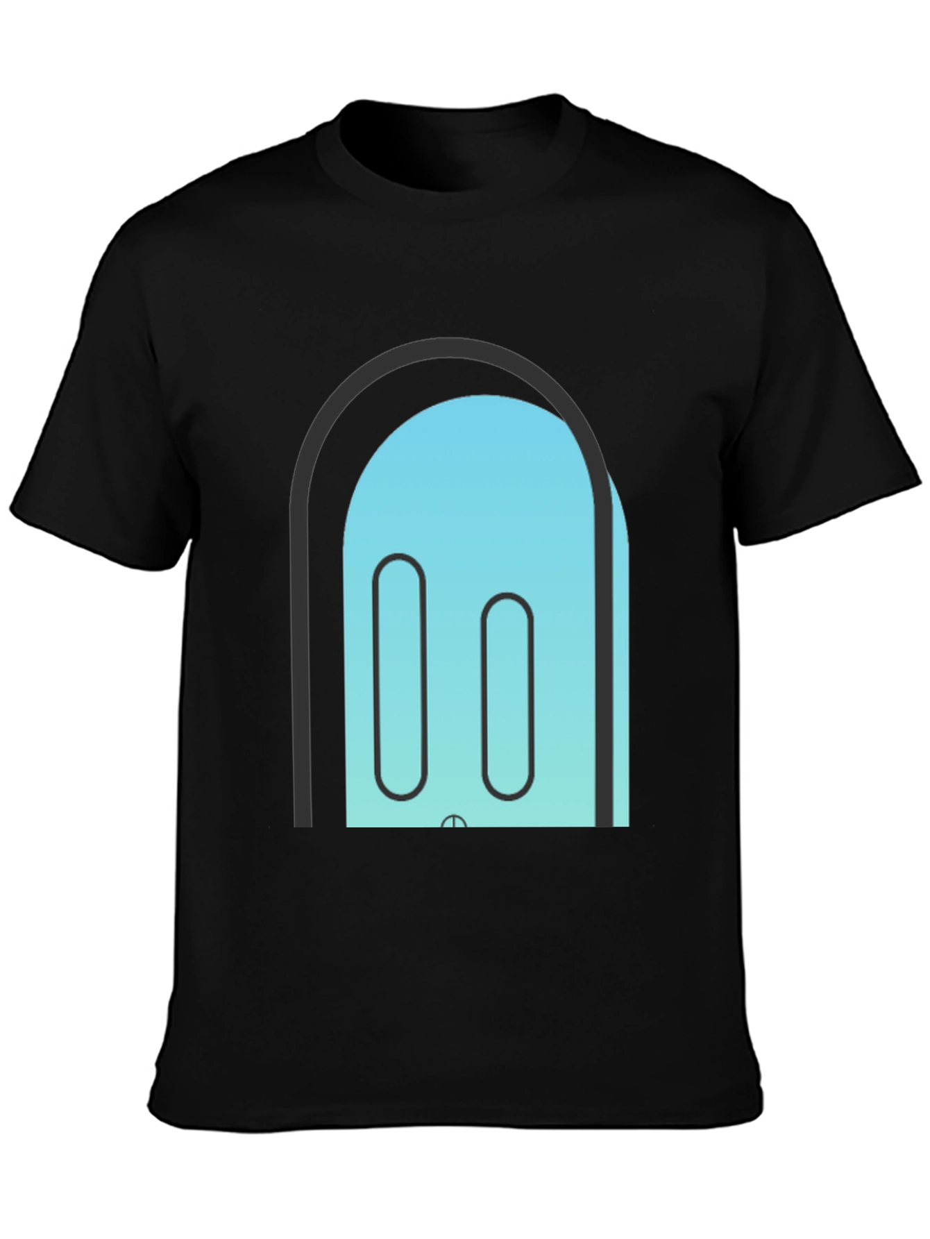 Abstract Portal T-Shirt - Black Cotton Blend