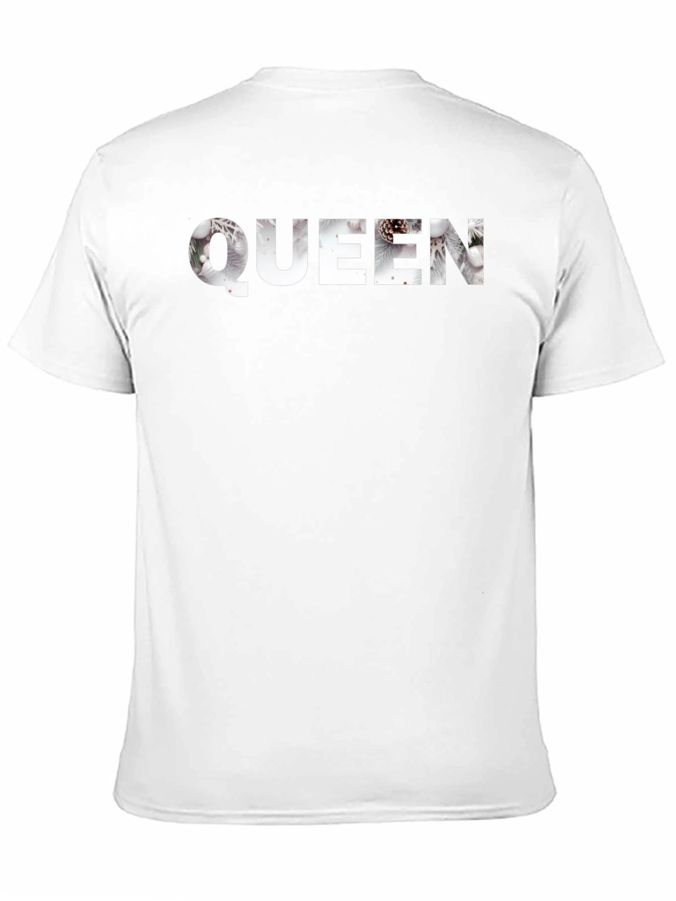 Queen Winter Scene Black T-Shirt