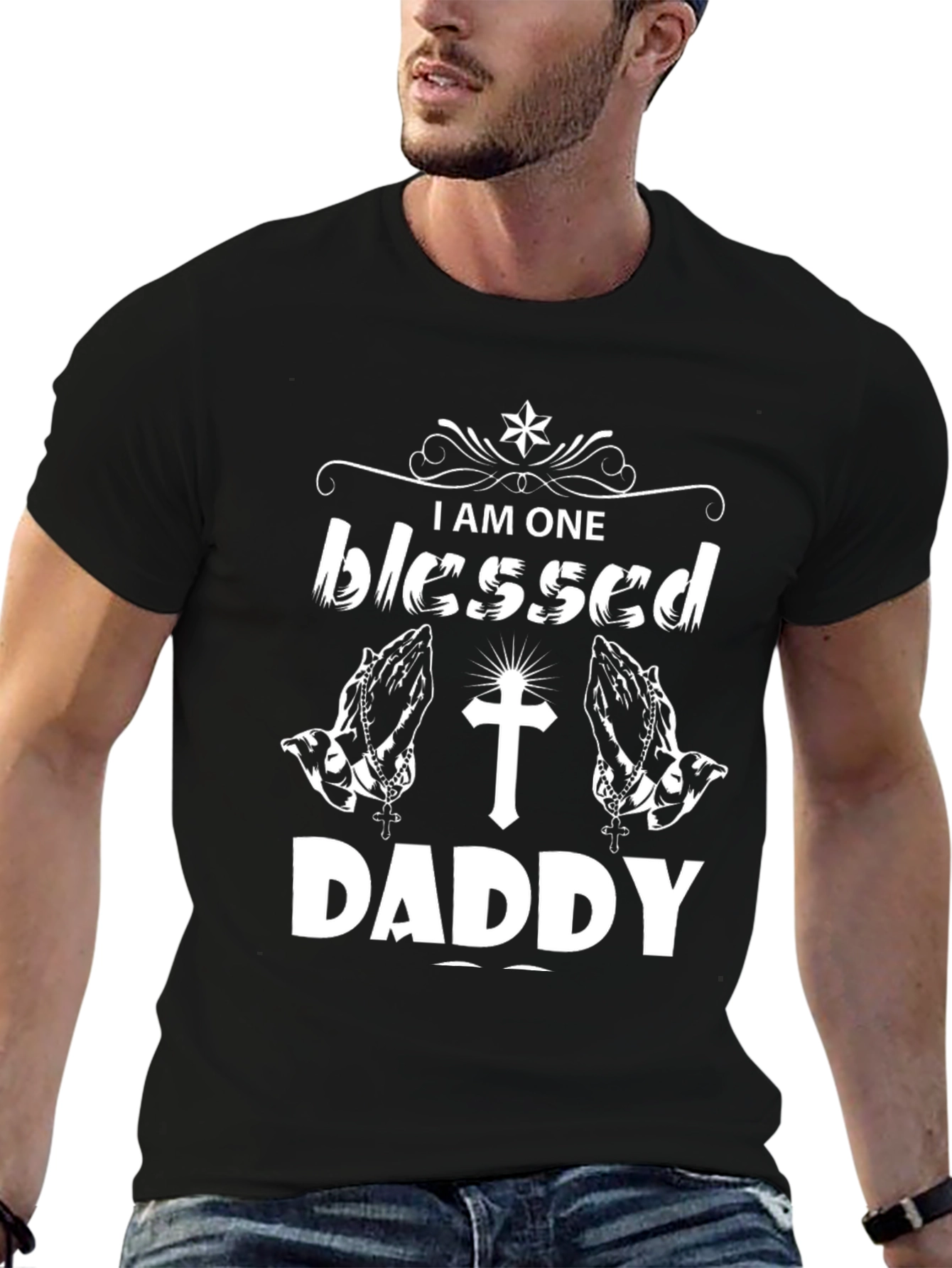 Blessed Daddy T-Shirt - Religious Fathers Day Gift