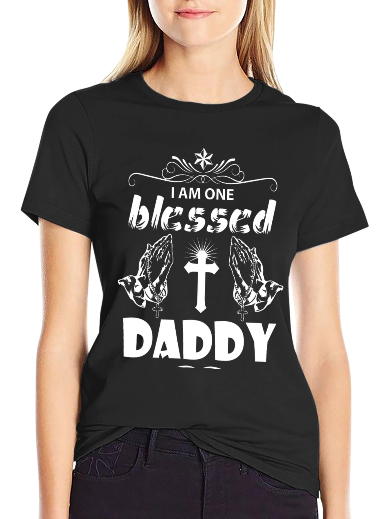 Blessed Daddy T-Shirt - Religious Fathers Day Gift