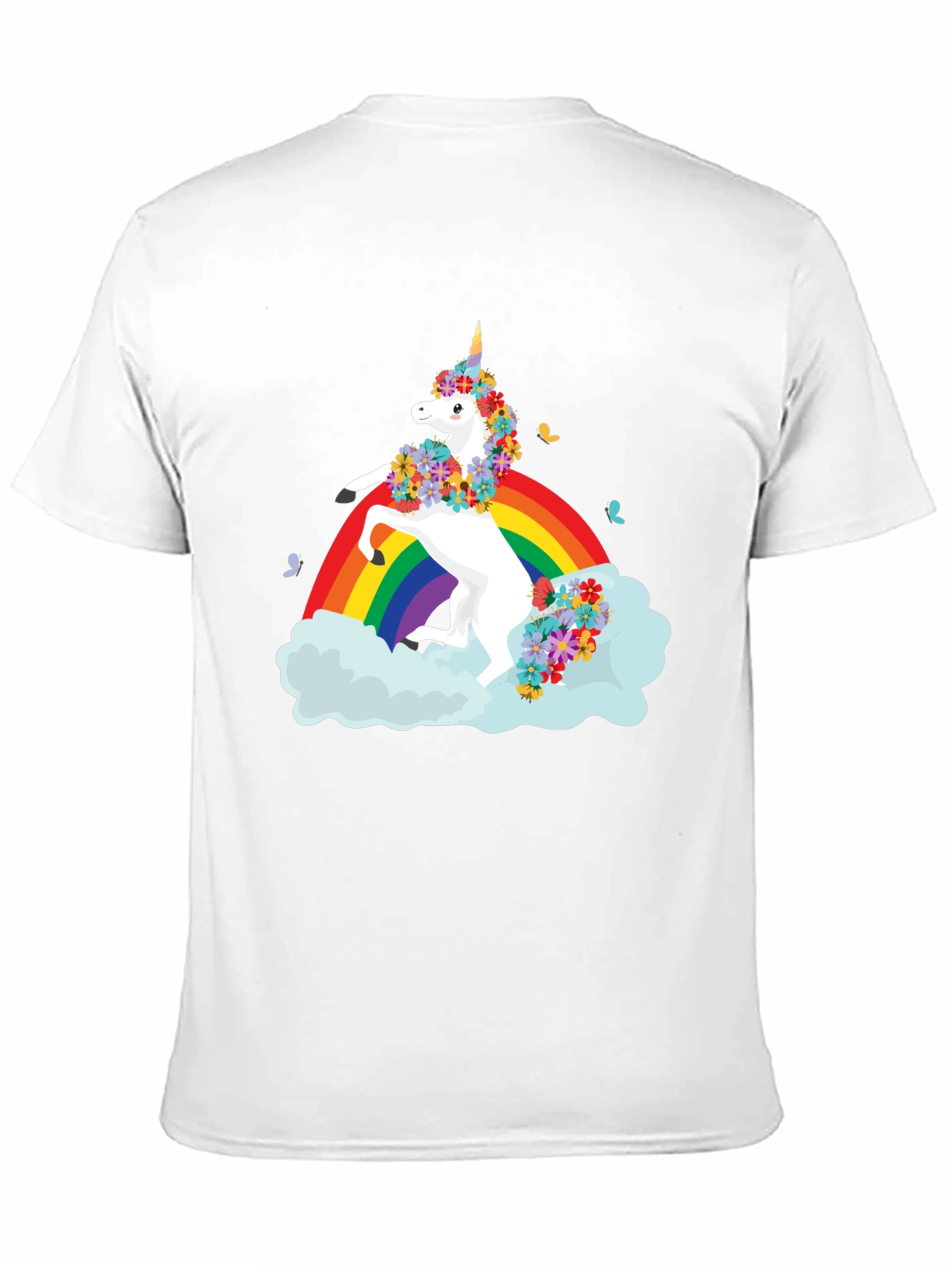 Unicorn Rainbow Black T-Shirt