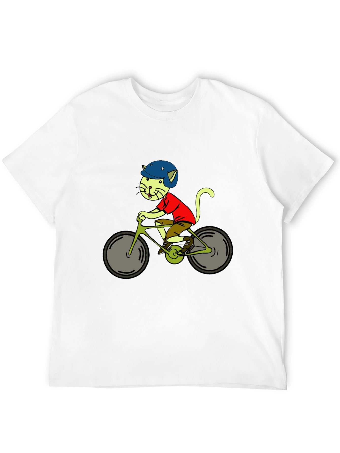 Cat on Bike Graphic T-Shirt