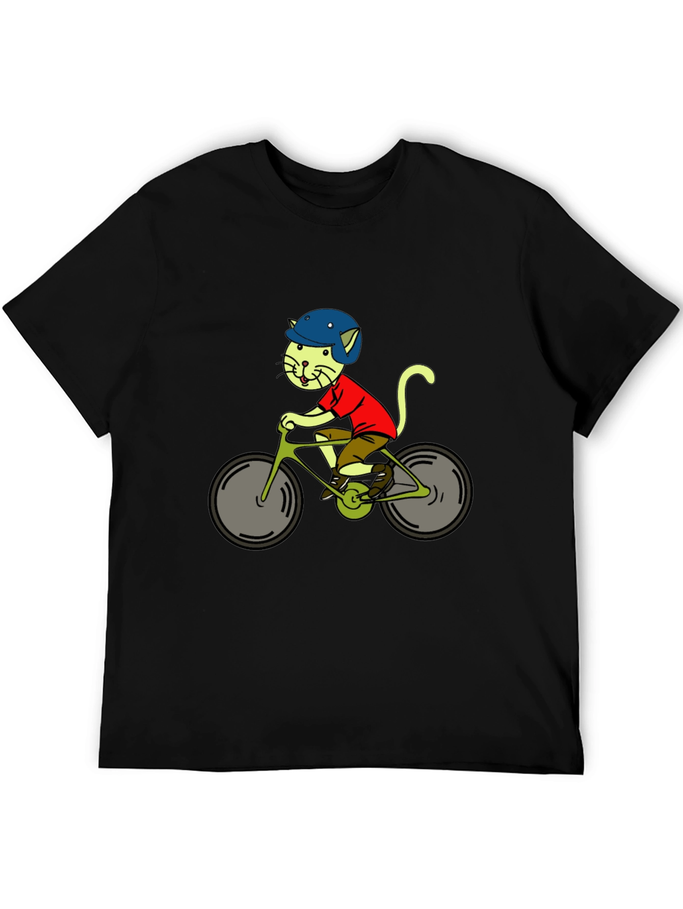 Cat on Bike Graphic T-Shirt