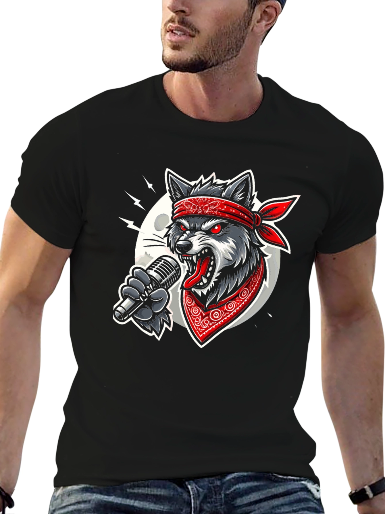 Wolf Rockstar Graphic Tee