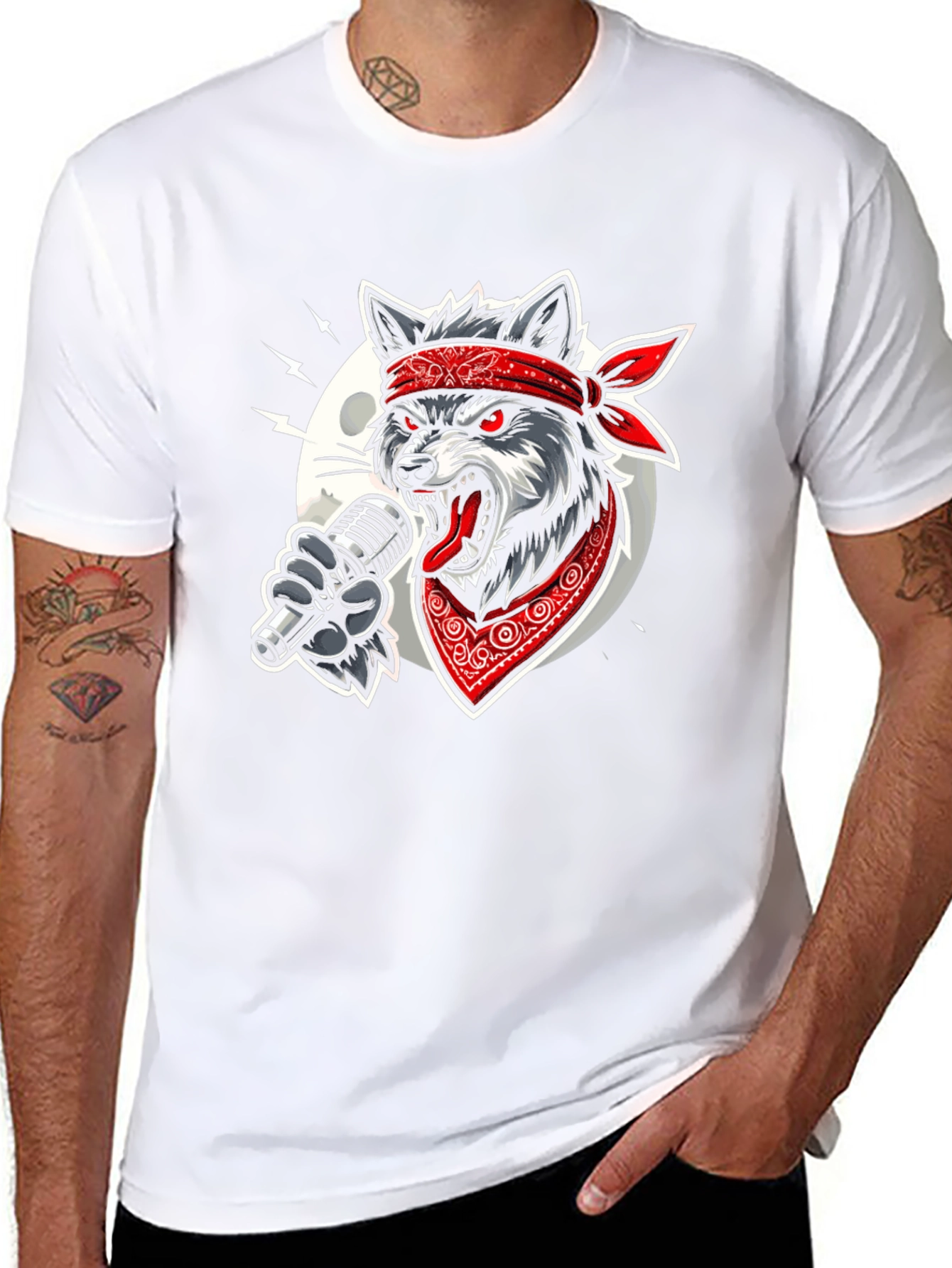 Wolf Rockstar Graphic Tee