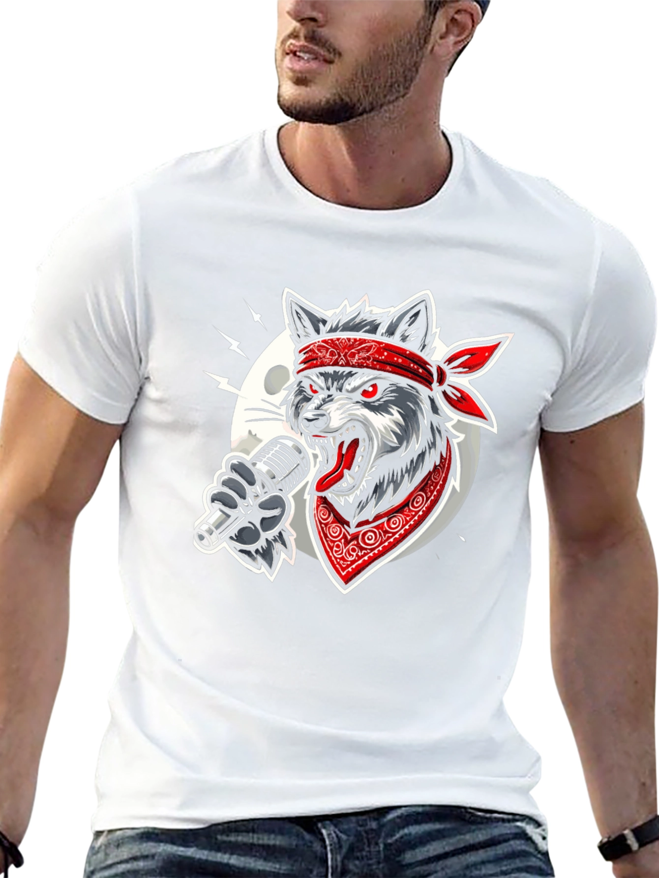 Wolf Rockstar Graphic Tee
