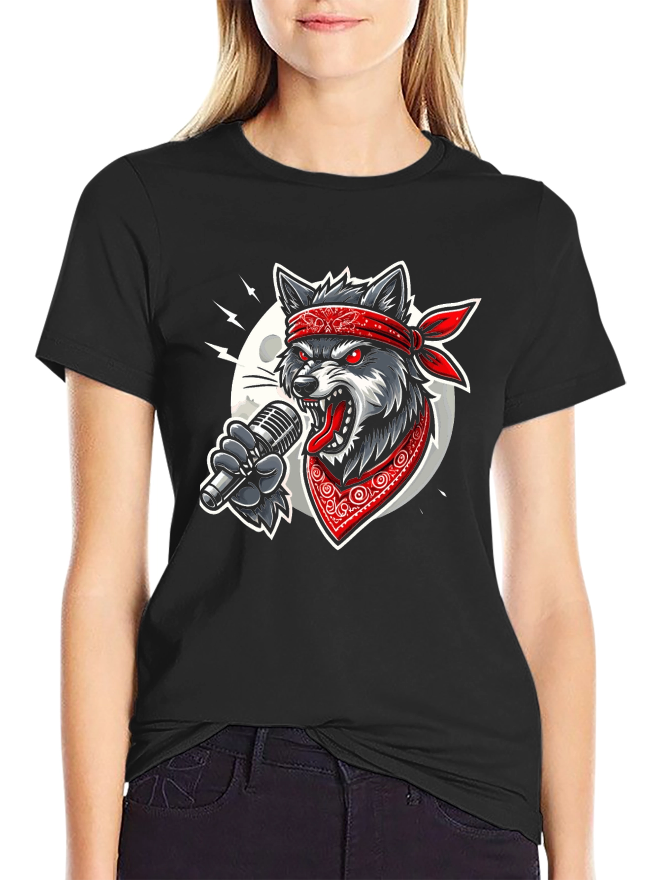 Wolf Rockstar Graphic Tee