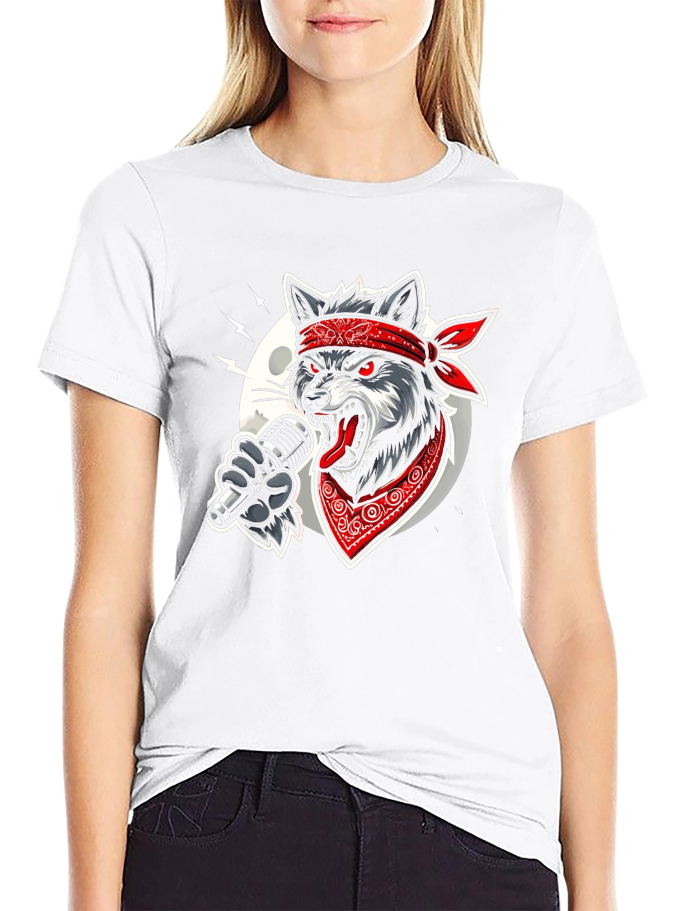 Wolf Rockstar Graphic Tee